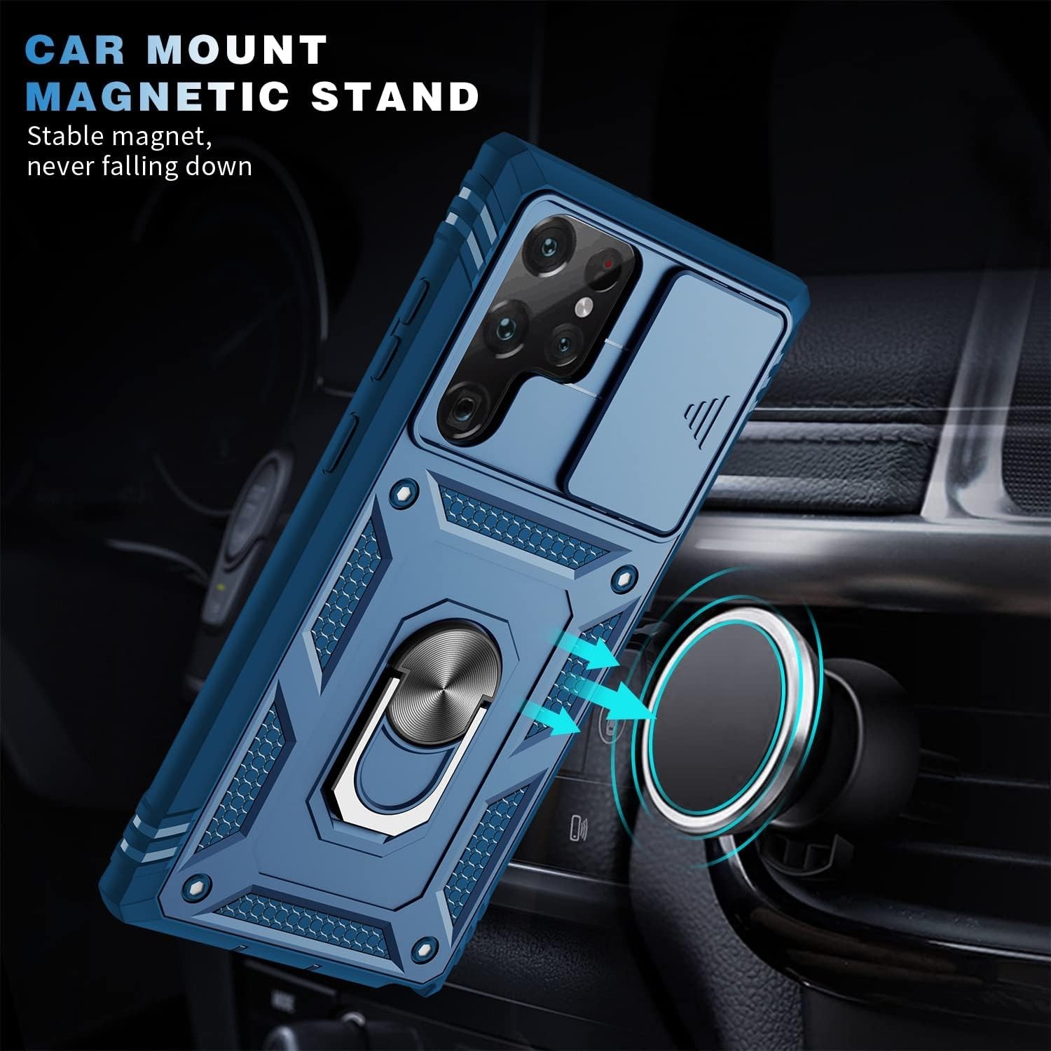 For Samsung Galaxy S23 Ultra 6.8 Inch Case Military Grade Screen Protector 2Pack