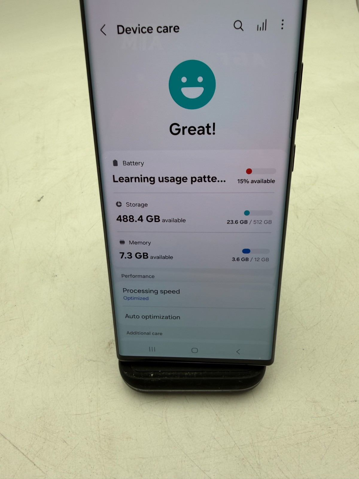 Samsung Galaxy S22 Ultra 6.8″ 512 GB Phantom Black AT&T Cracked Back