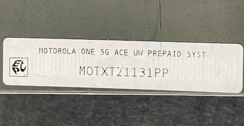 New/Sealed Verizon Motorola One 5GUW Ace Prepaid Volcanic Gray 64GB World Device