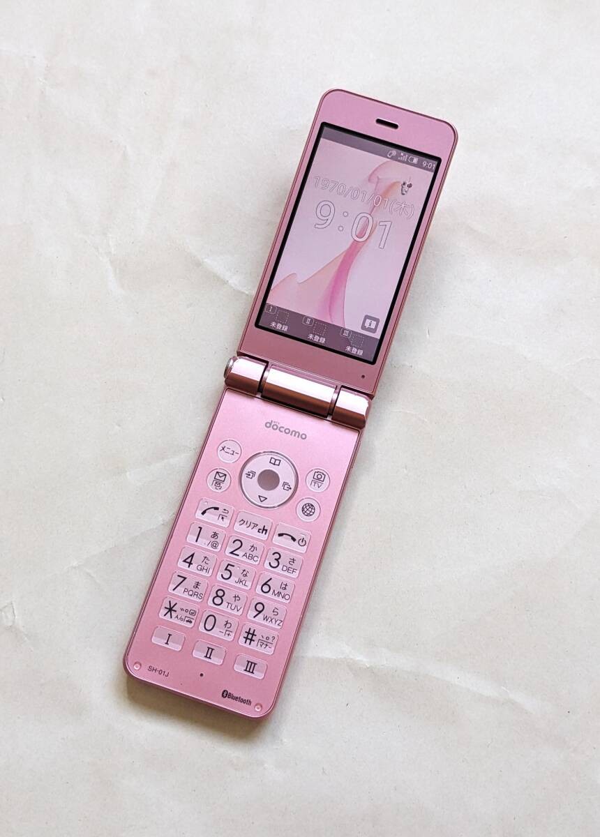 Docomo SHARP SH-01J Aquos KEITAI 2 ANDROID FLIP PHONE PINK JP