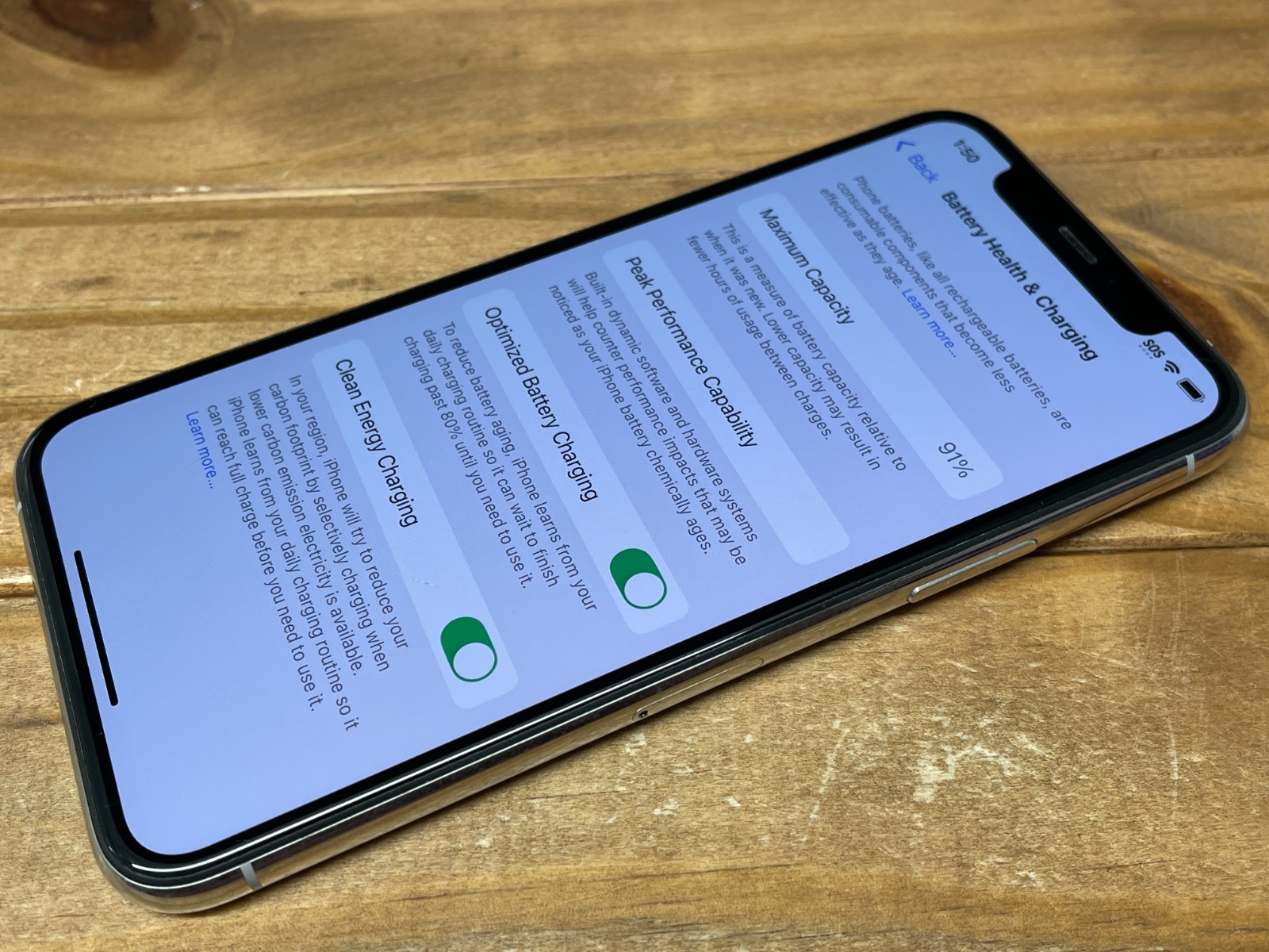 Apple iPhone 11 Pro – 256 GB – Silver (Unlocked) A2160 – C Grade – 91% Bat