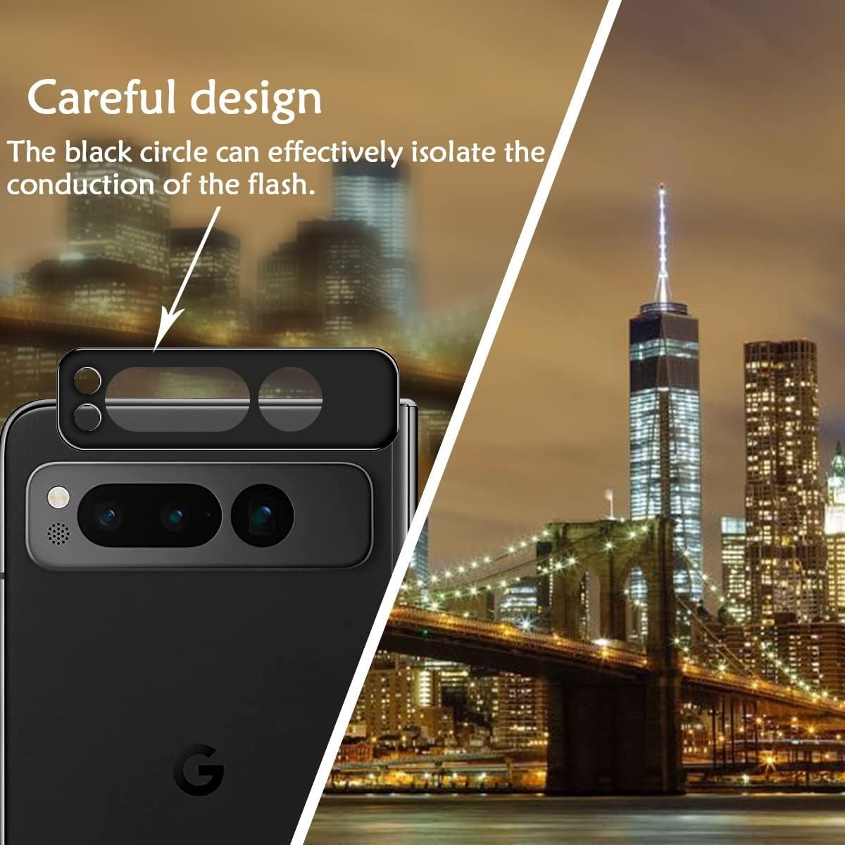 Google Pixel Fold (5.8”) Tempered Glass for Camera Lens and Screen 2+2Pack