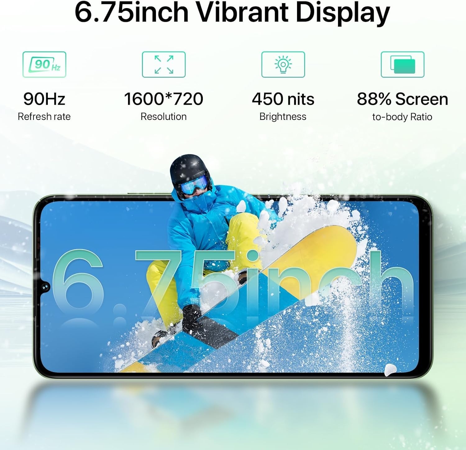 UMIDIGI G9X 8(4+4)+64GB 6.75″ 90Hz Display Unlocked Android 14 smart phone