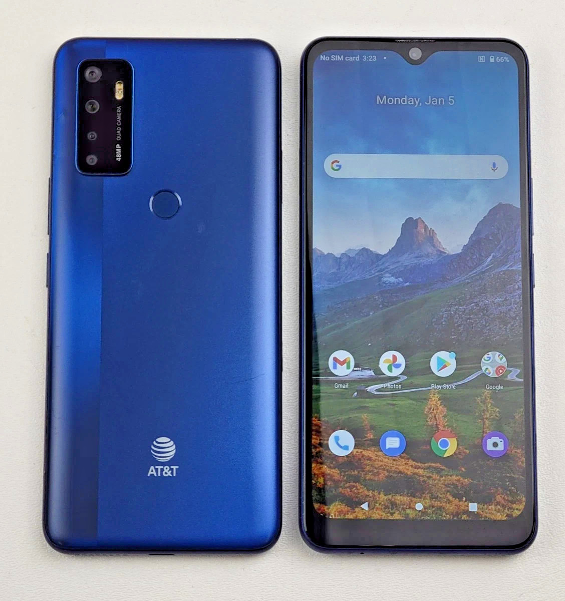 AT&T EA211001 Radiant Max 5G 6.8″ 64GB Storage 4GB RAM Electric Blue LTE Prepaid