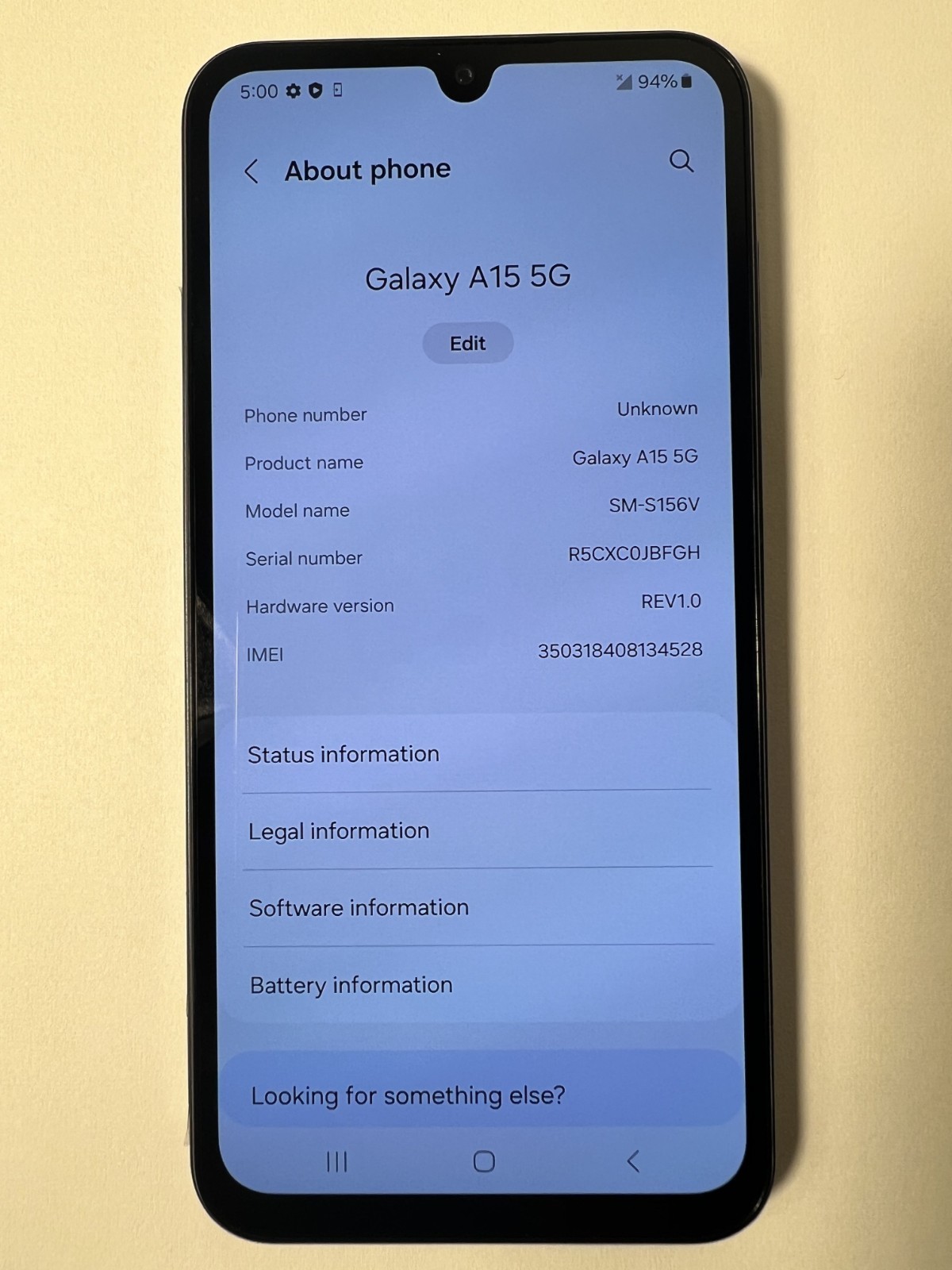 TracFone TFW 2024 Samsung Galaxy A15 5G SM-A156V(GP) Blue Black 64GB A GRADE 📖