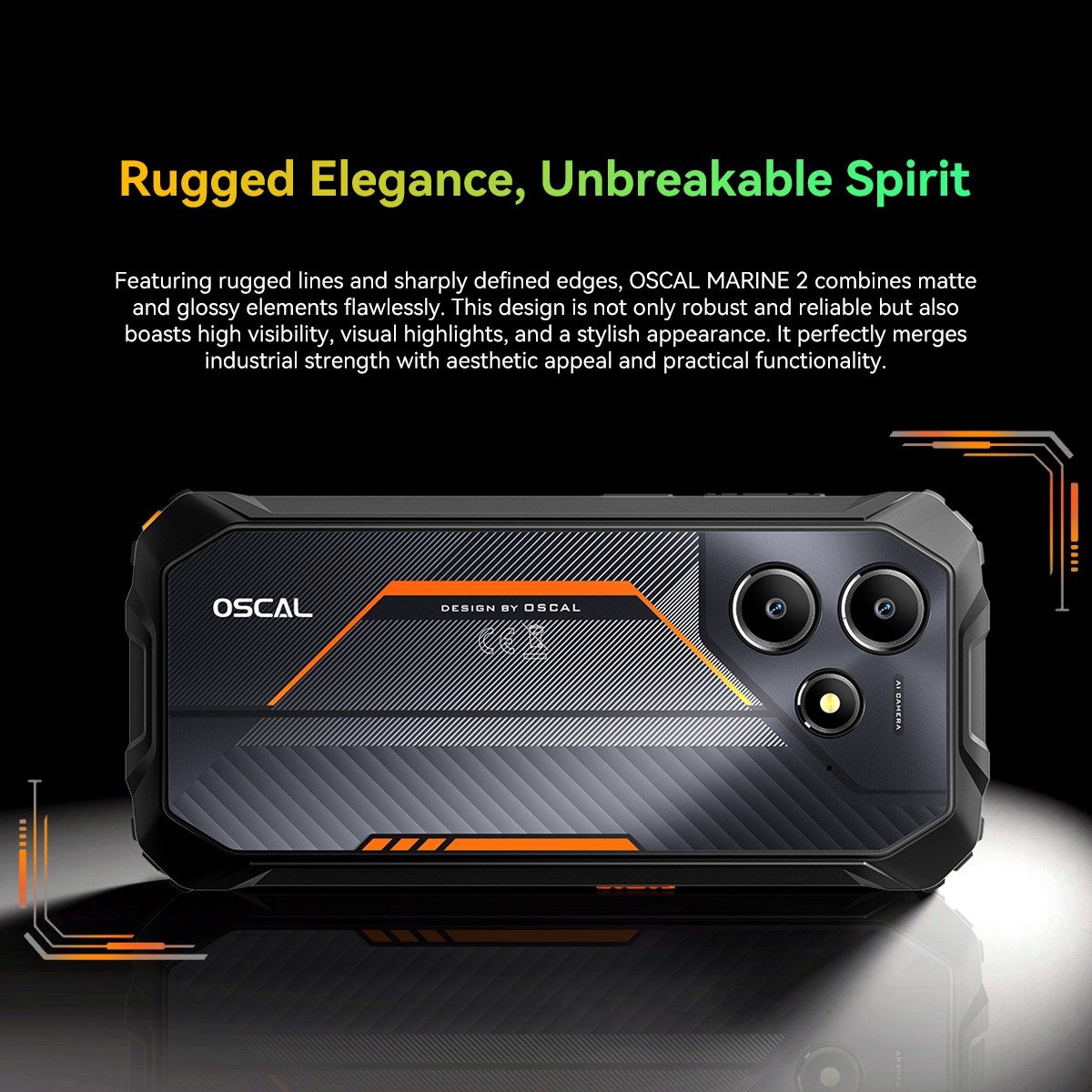Blackview OSCAL MARINE 2 AI Rugged Smartphone 24GB256GB 11000mAh Android G2U