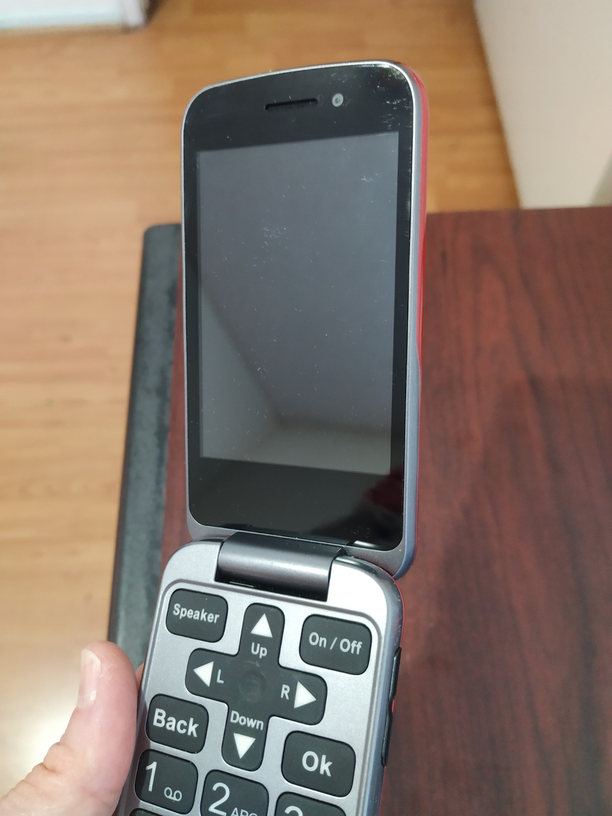 Lively Jitterbug Flip 2 Alcatel 4058P 32GB Red Works Great (Big Buttons)