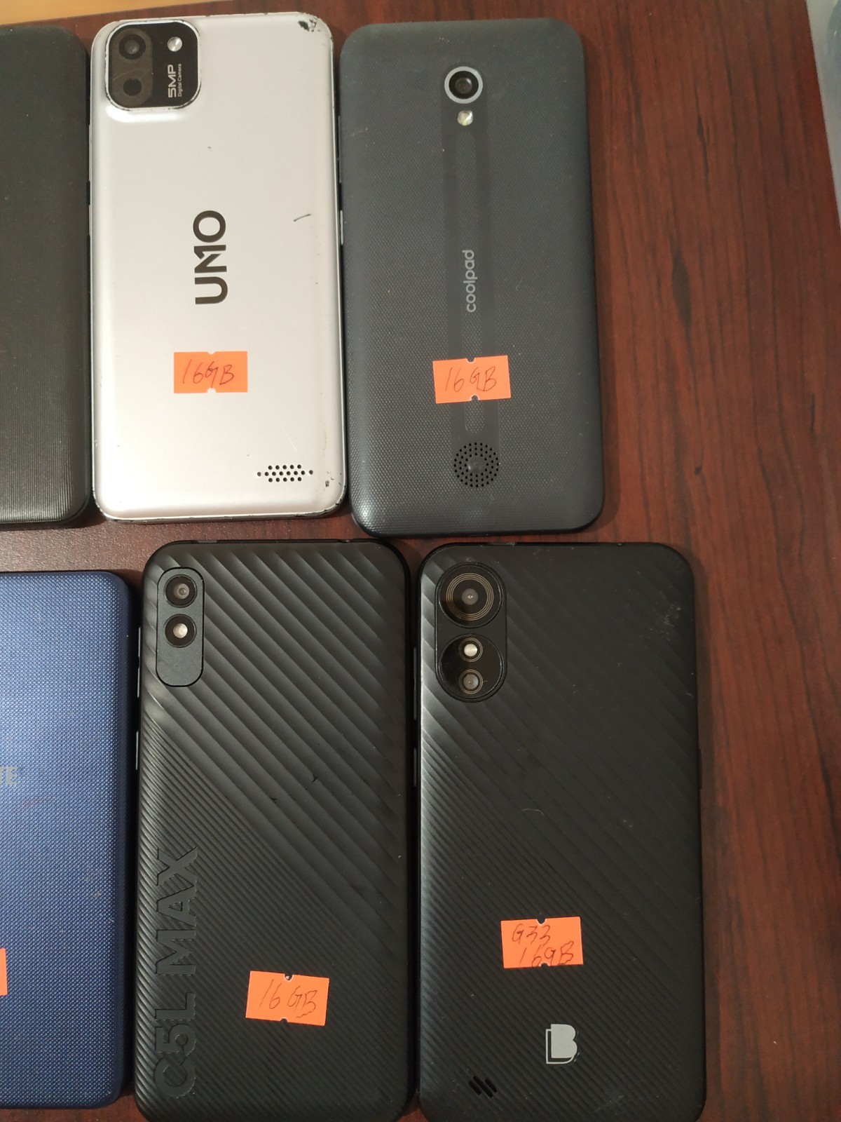 Lot of 10 Mixed Brand VORTEX /coolpad/BLU/NUO and other 16GB Smartphone