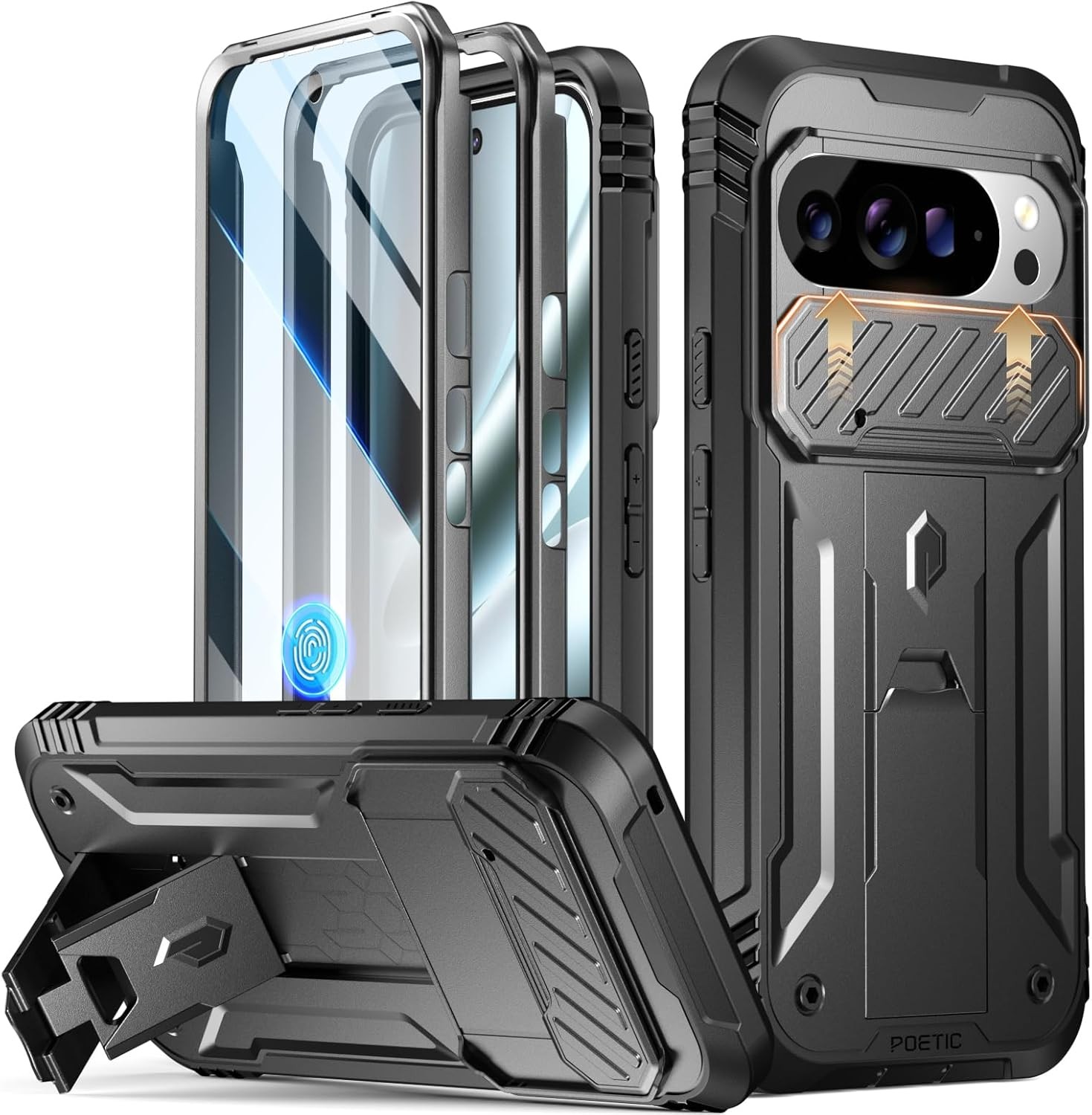Rugged Shockproof Case with Built-in Screen Protector for Google Pixel 10 Pro XL