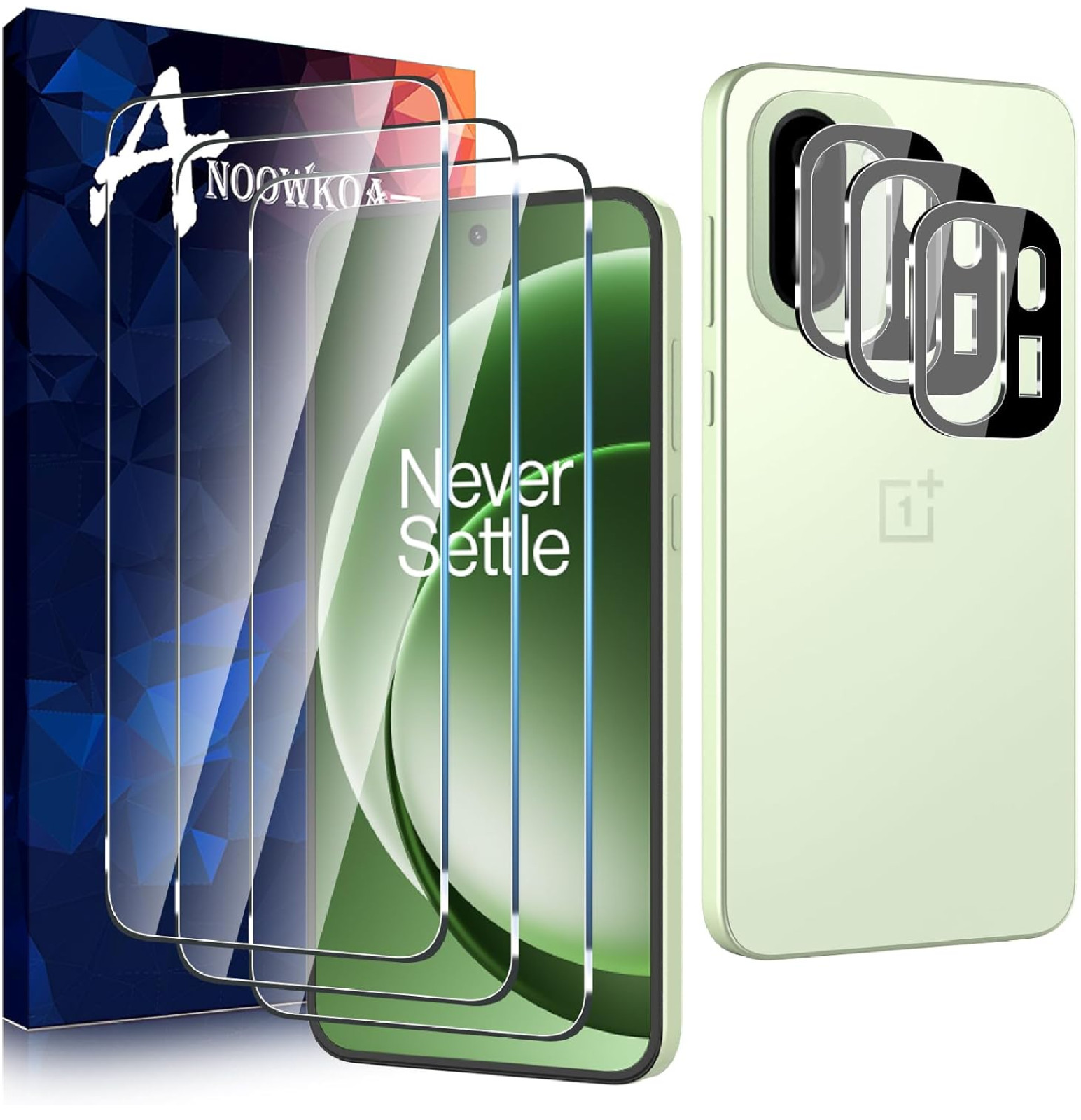 Anoowkoa 3 Pack Glass Screen Protector for OnePlus 15R/Oneplus Ace 6 with Camera