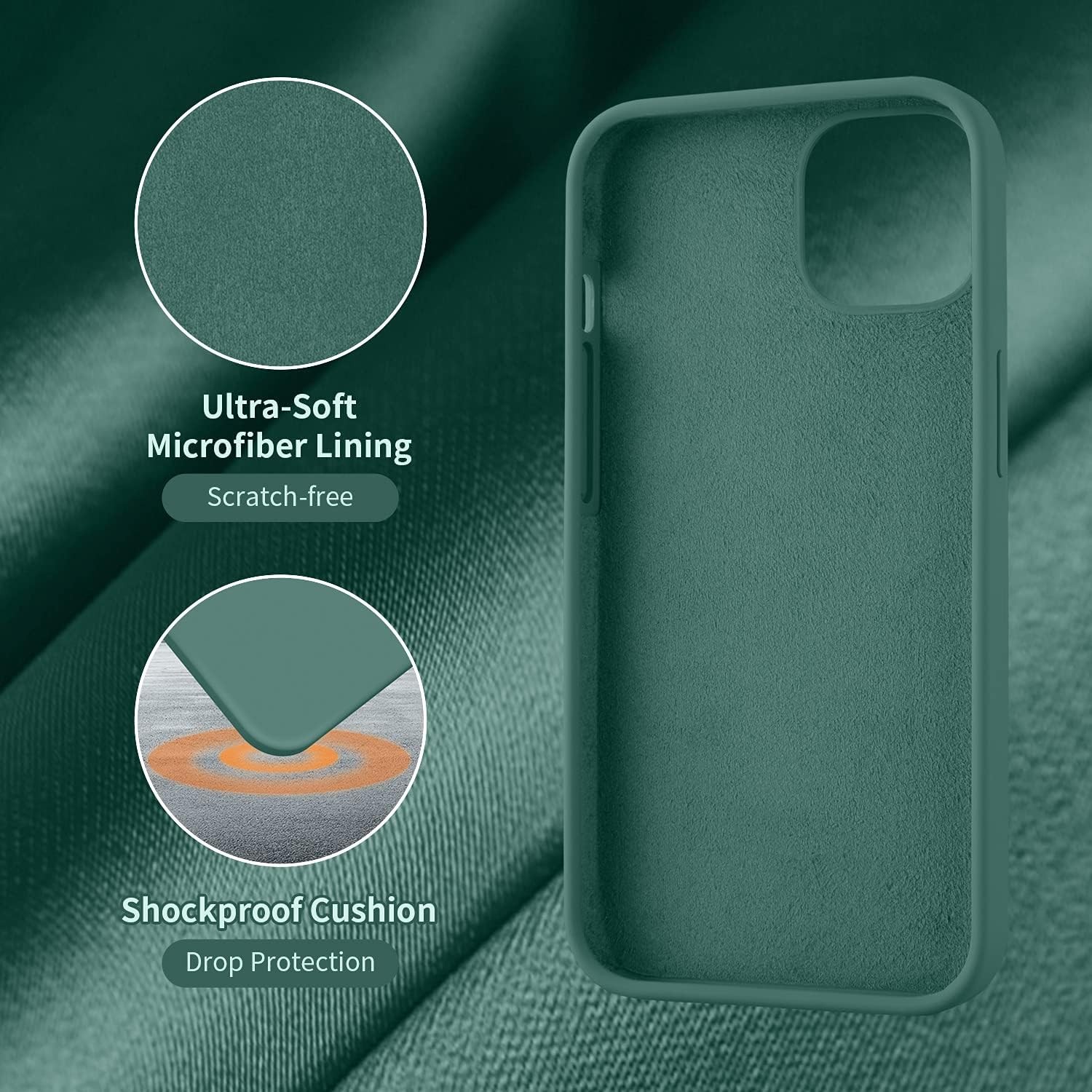 Designed for iPhone 13 Case, Designed for iPhone 14 Case, Silicone Ultra Slim Ca