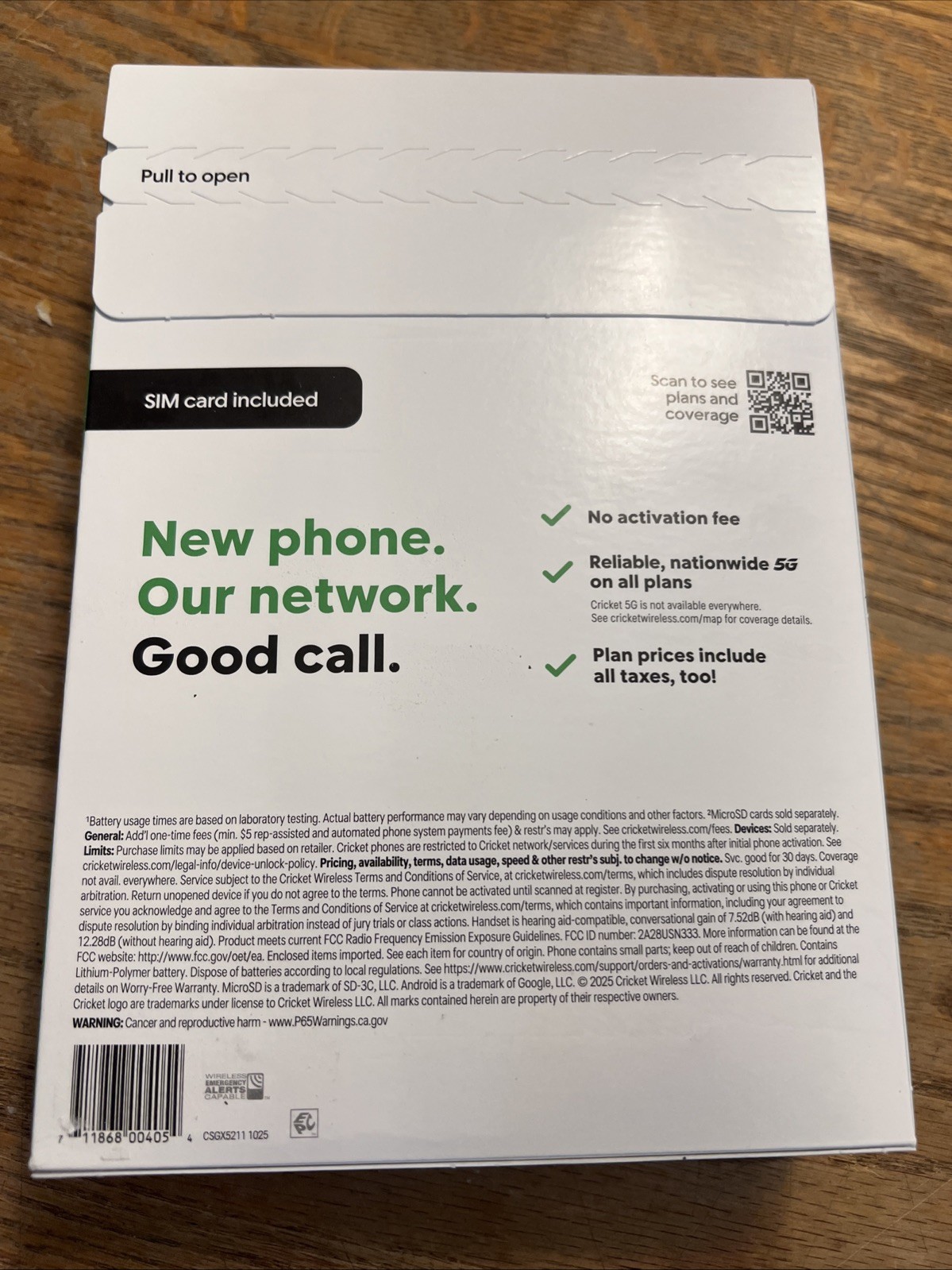 CRICKET WIRELESS ICON PLUS 64GB, 4GB RAM (Prepaid), Black – Brand New