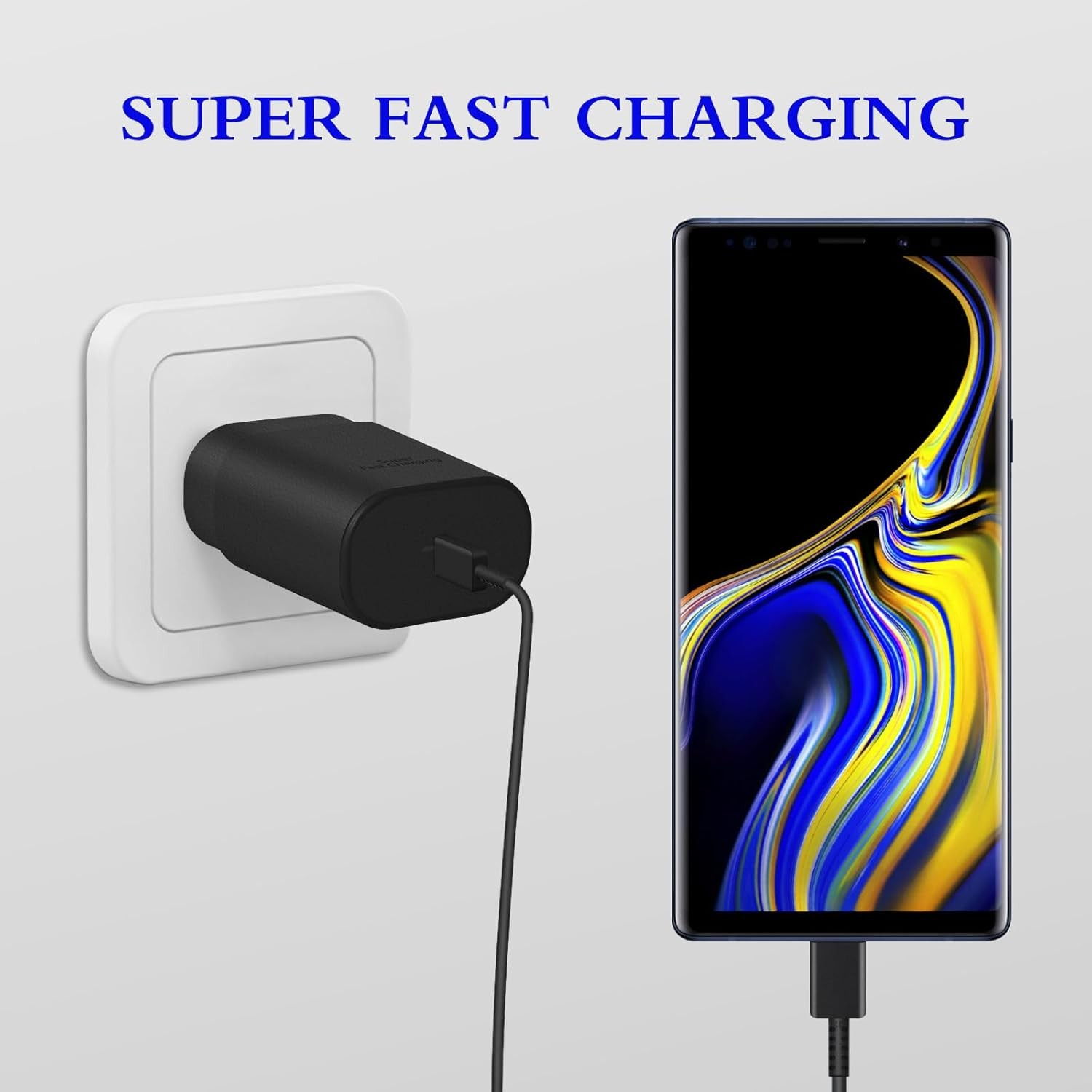 Type C Charger 2-Pack 25W Fast Charging Block with 6ft USB C Charger Cable