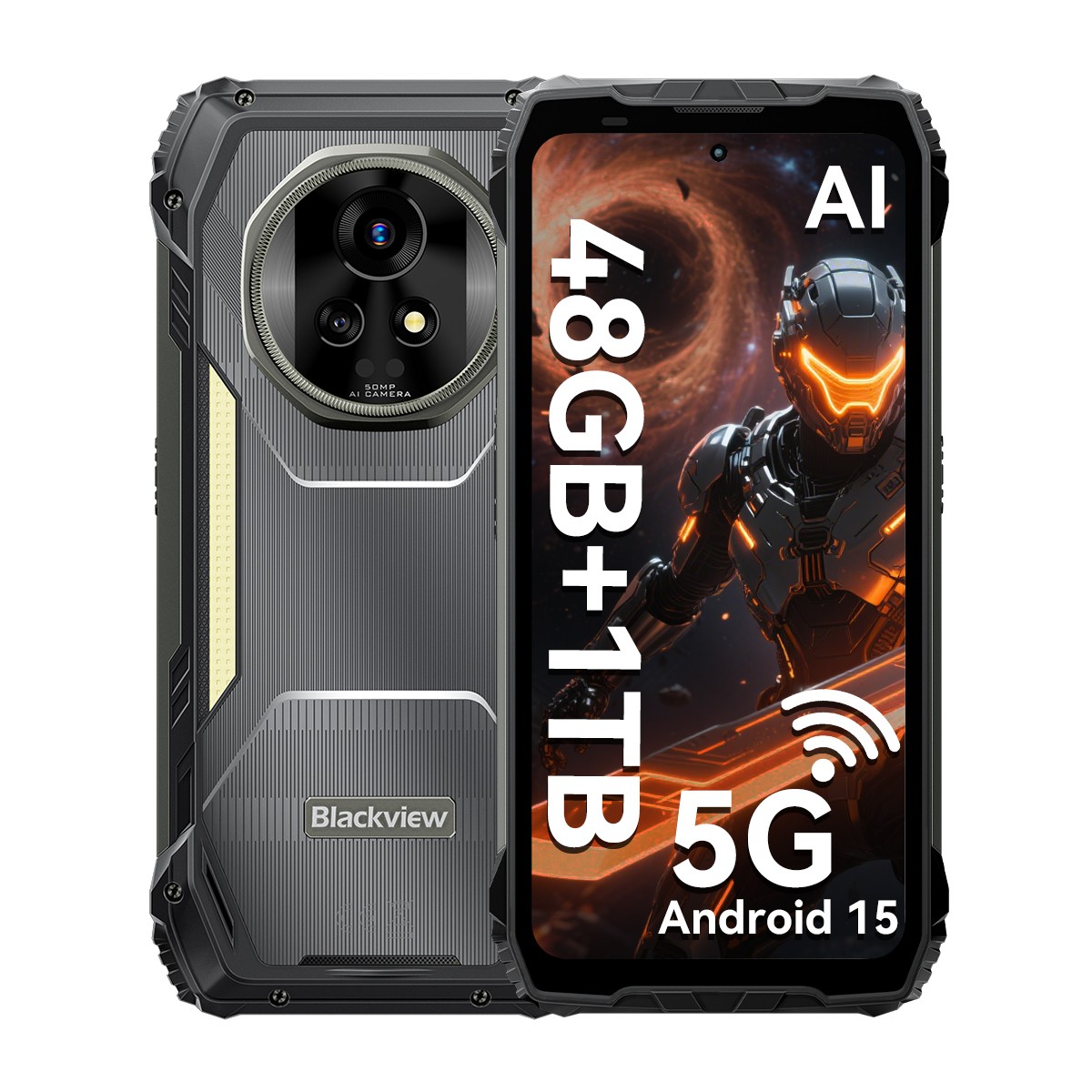 Blackview XPLORE 2 5G AI Rugged Smartphone 48GB+1TB Android 15 20000mAh NFC 50MP