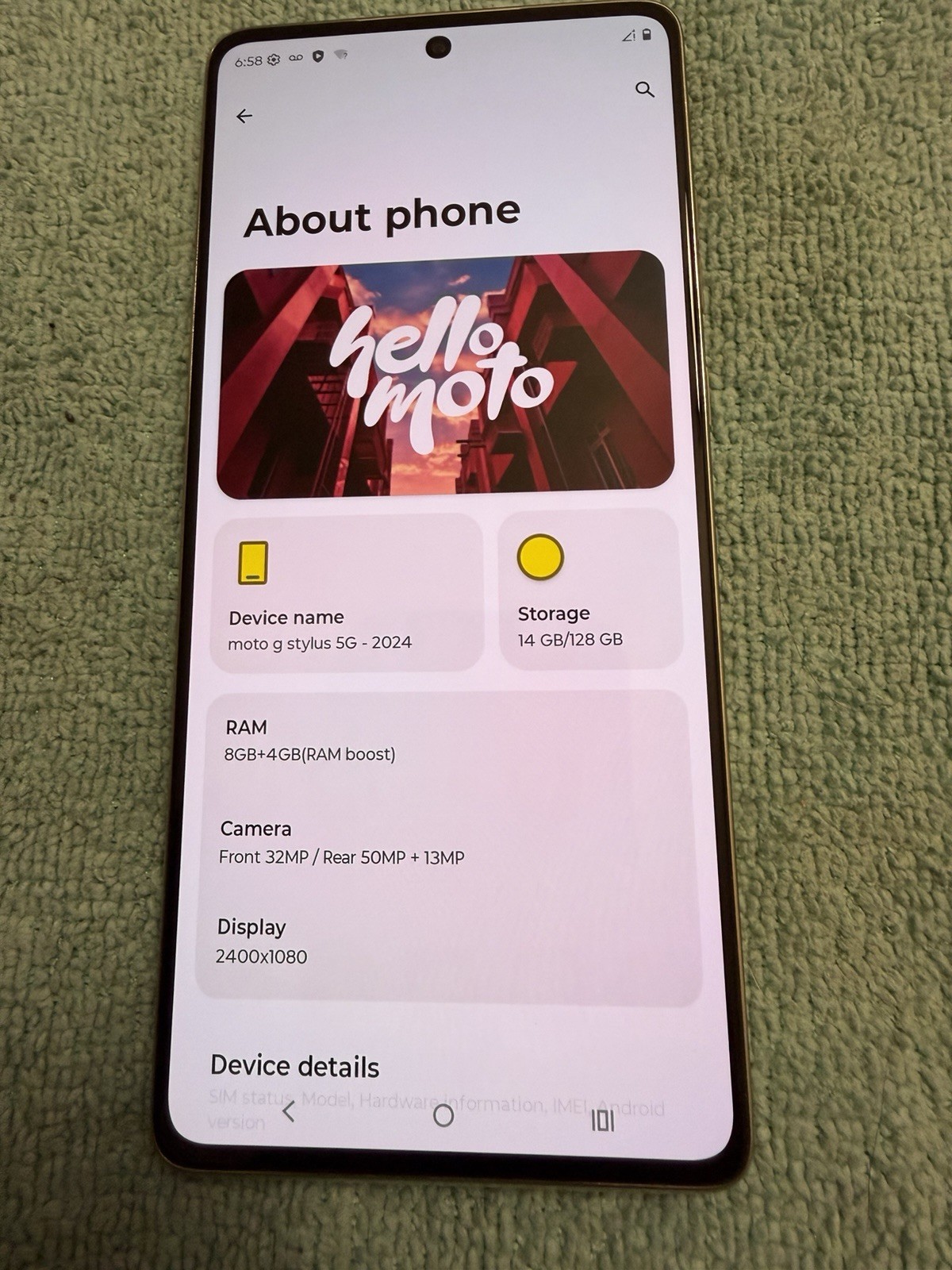 Motorola Moto G Stylus 5G 2024 128G cricket wireless