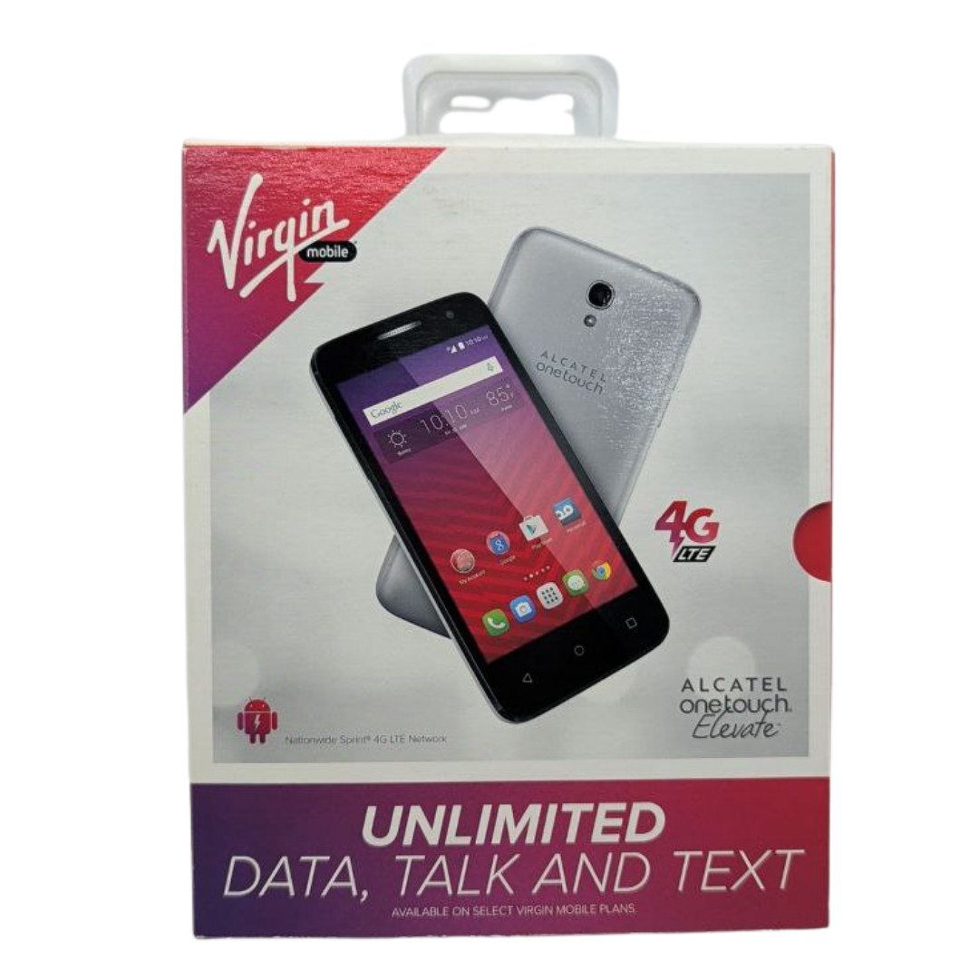 Alcatel One Touch Elevate 8GB Android Smartphone 4G Virgin Mobile 4.5 In 5MP