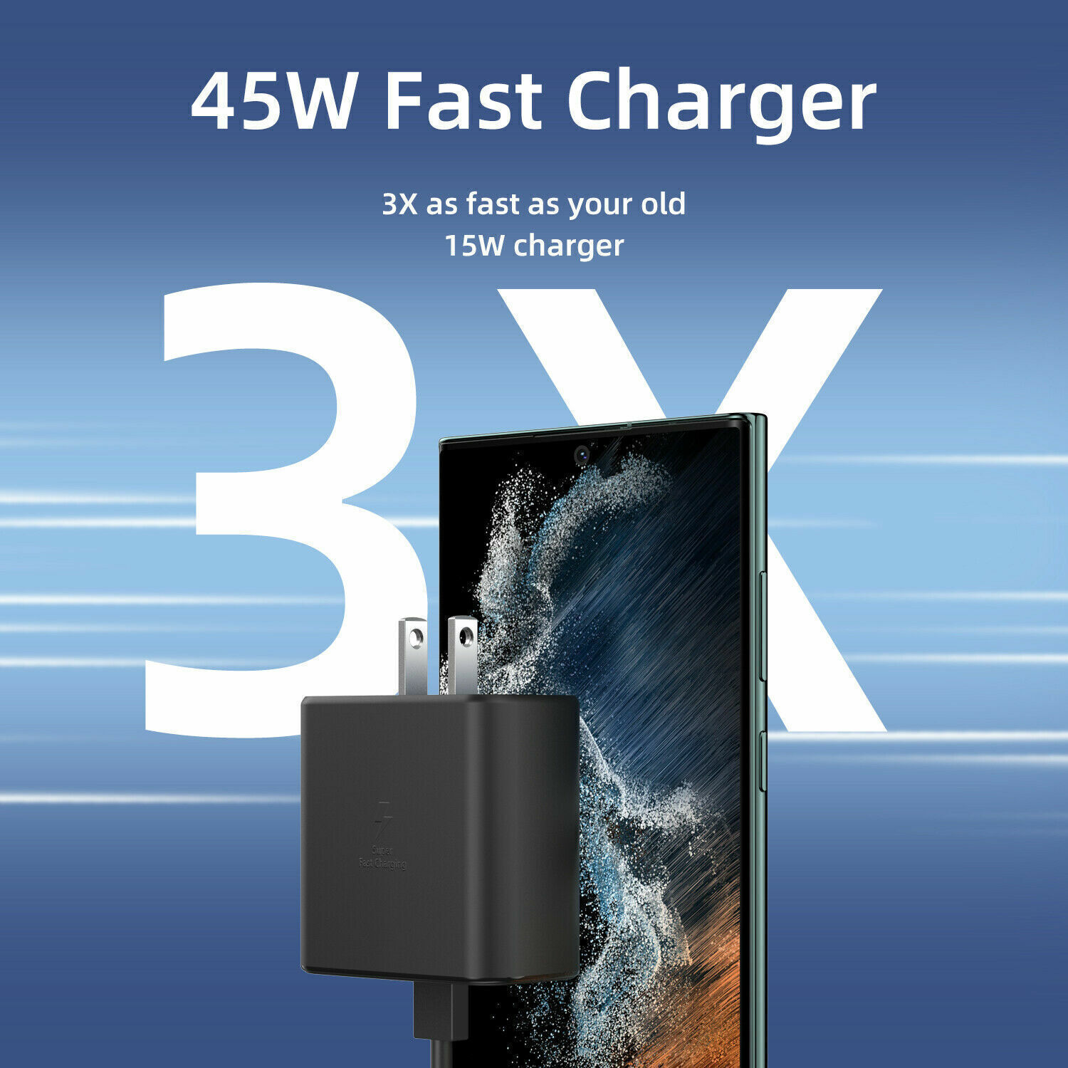 ⚡45W PD Wall Charger Usb-C 6FT Fast charging for Samsung Galaxy S23 S22 S21 S20+