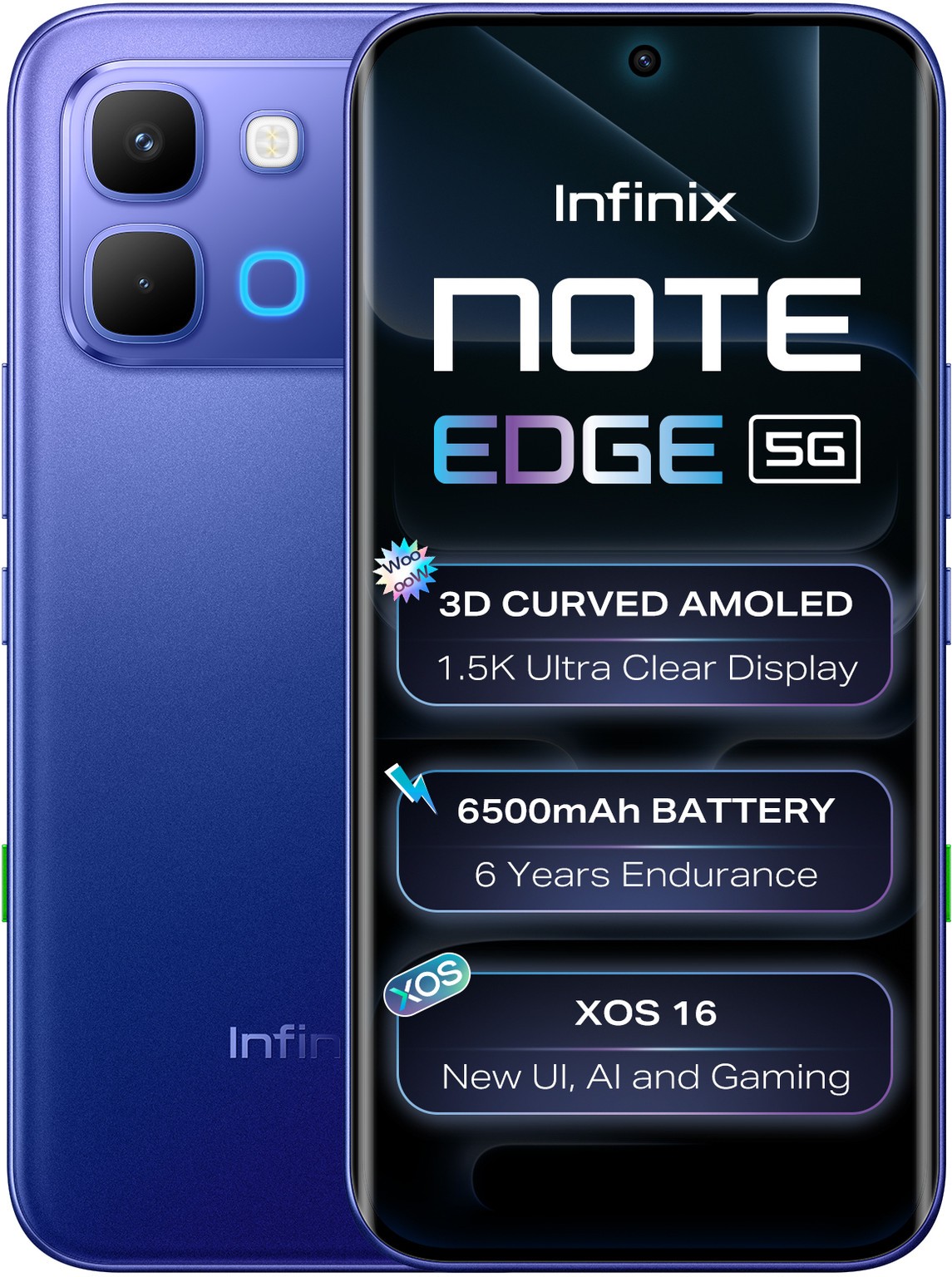 Infinix Note Edge (Blue 8GB/128GB) MediaTek Dimensity 7100 NFC Global Version.
