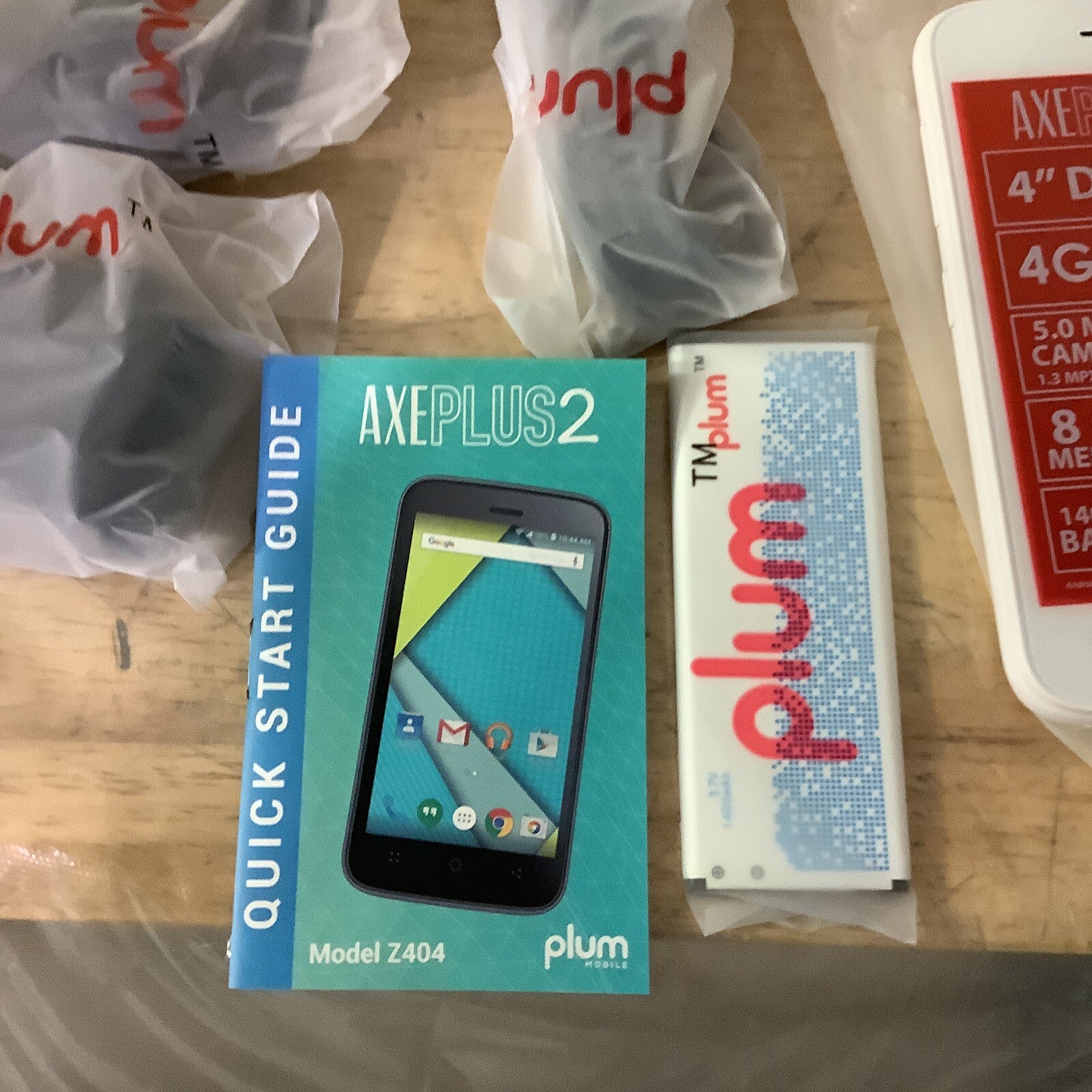 Phone Android Unlocked AXEPlus2 Android 8GB-White Phone,Camera,Built In FM Radio