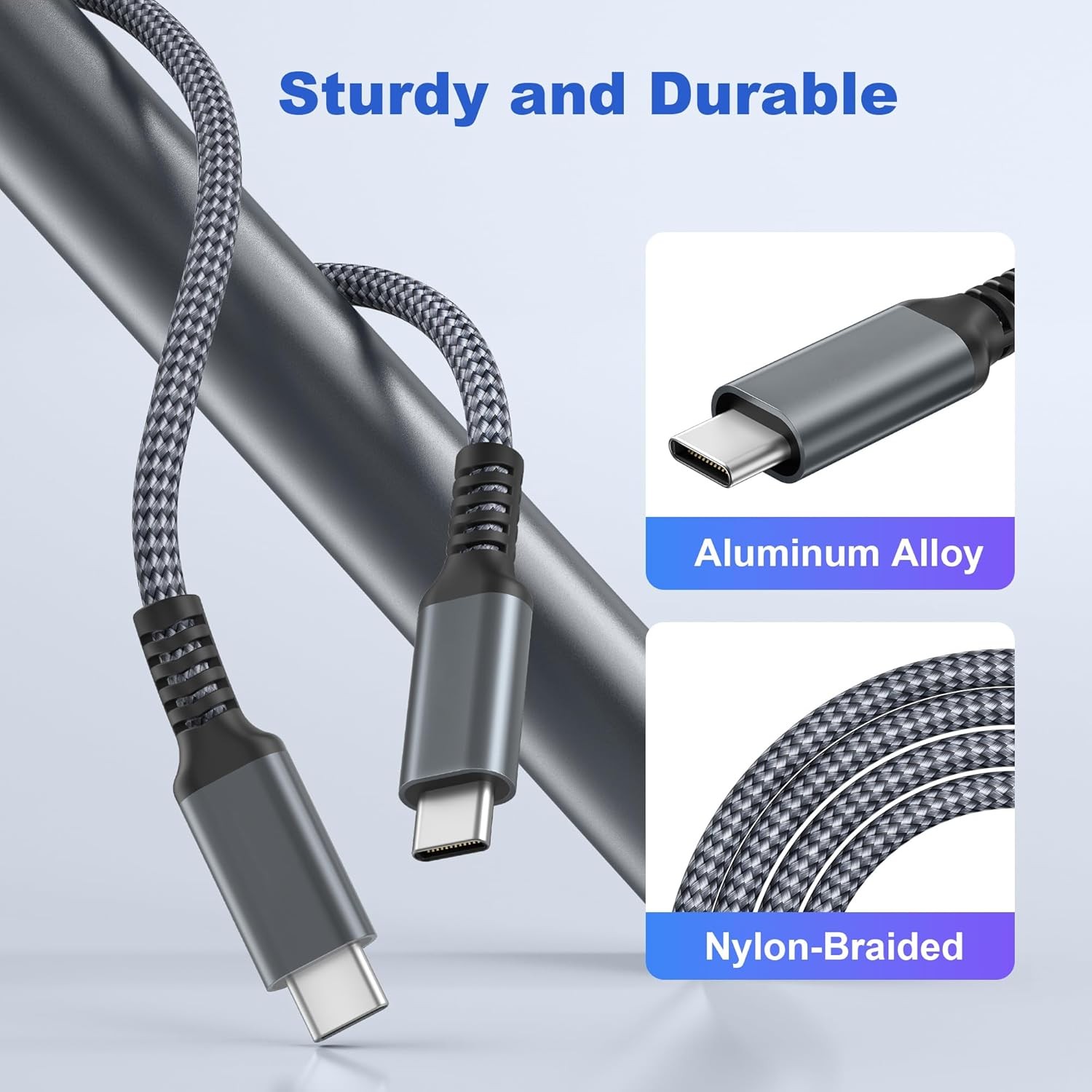 2-Pack 60W USB-C Fast Charger Adapter for iPhone 17 16 Pro 10ft