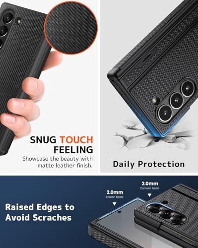Samsung Galaxy Z Fold 6 Case – 4 in 1 Magnetic Hinge w/ Privacy Screen Protector