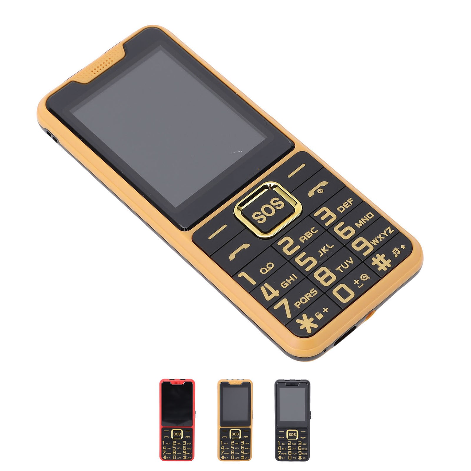 Big Key Phone Ultra Thin 2.6in 2 Flashlight BT 0.3MP Camera Voice Announcement