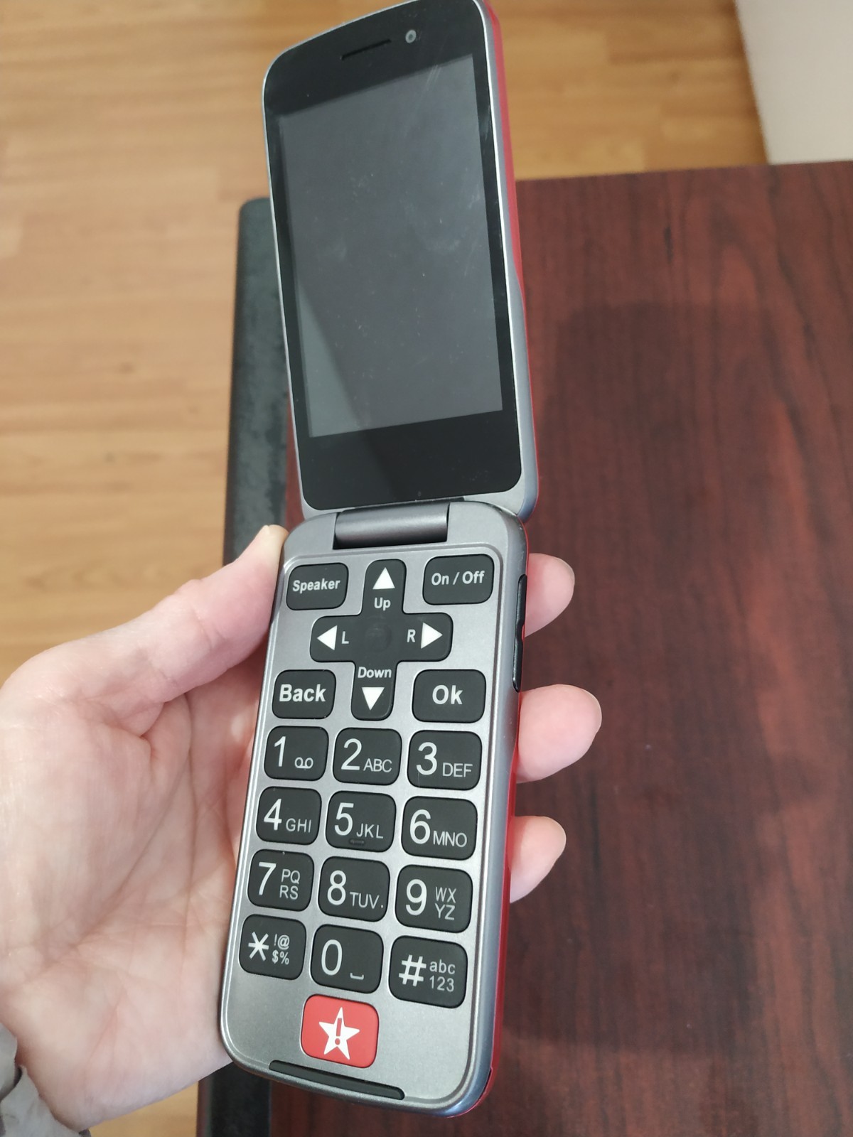 Lively Jitterbug Flip 2 Alcatel 4058P 32GB Red Works Great (Big Buttons)