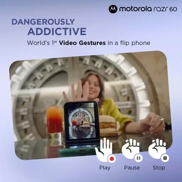 MOTOROLA Razr 60 (PANTONE Spring Bud, 256 GB) (8 GB RAM)-GLOBAL VERSION
