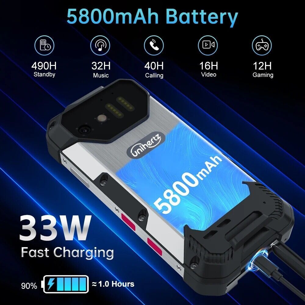 Unihertz 8849 Tank Mini Rugged Small Phone 4.3″ 24GB+256GB 100MP Helio G99 IP68