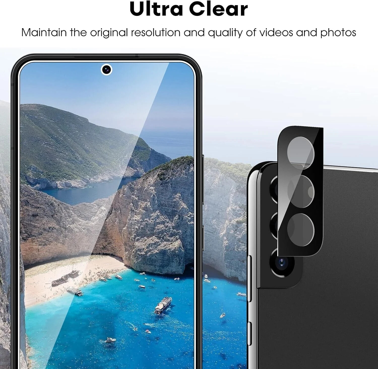 4in1 Tempered Glass Galaxy S22 5G for Screen and Camera Lens Protector 9H