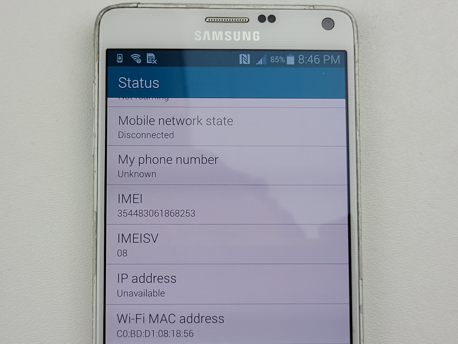 Samsung Galaxy Note 4 (SM-N910A) 32GB (AT&T) – *READ* – Clean IMEI – H3271