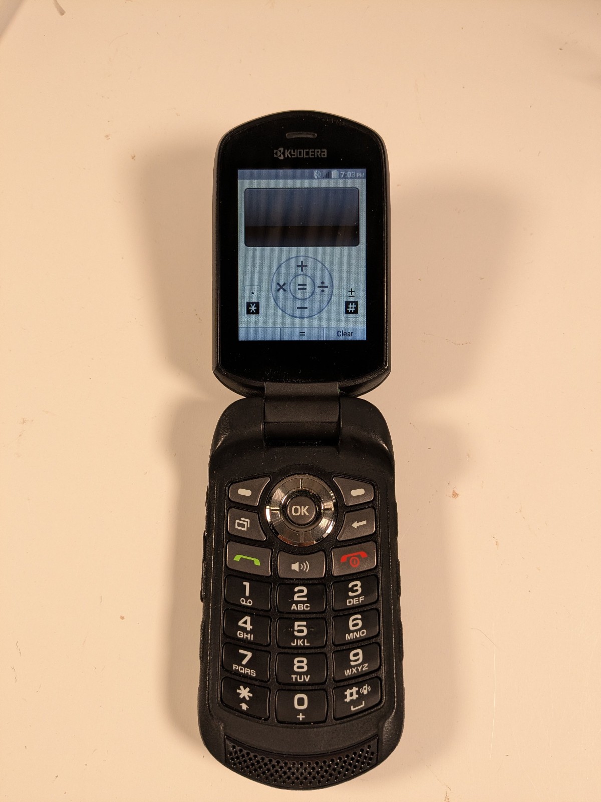 Kyocera DuraXE E4710 Rugged Flip Cell Phone Powers On