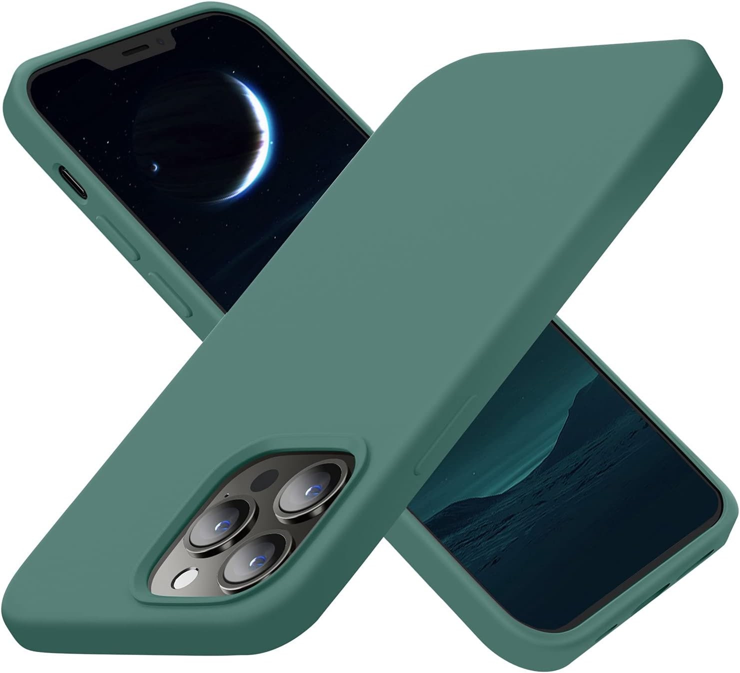 Ultra Slim Shockproof Silicone Case for iPhone 13 Pro, 6.1″ Protective Cover, Gr