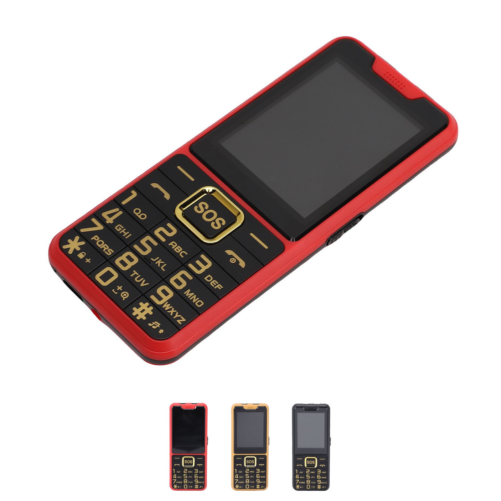 Big Key Phone Ultra Thin 2.6in 2 Flashlight BT 0.3MP Camera Voice Announcement