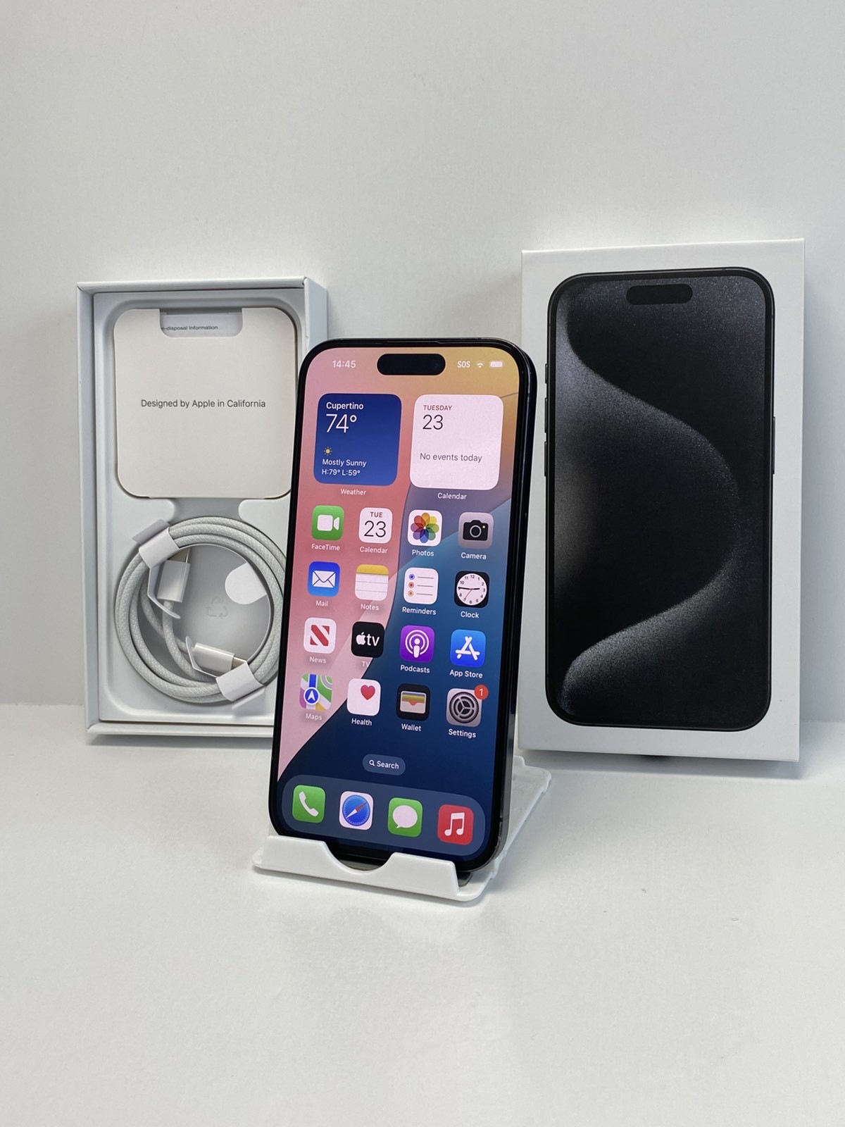 Apple iPhone 15 Pro A2848 1TB Blue Titanium iOS 18.6.2 Factory Unlocked
