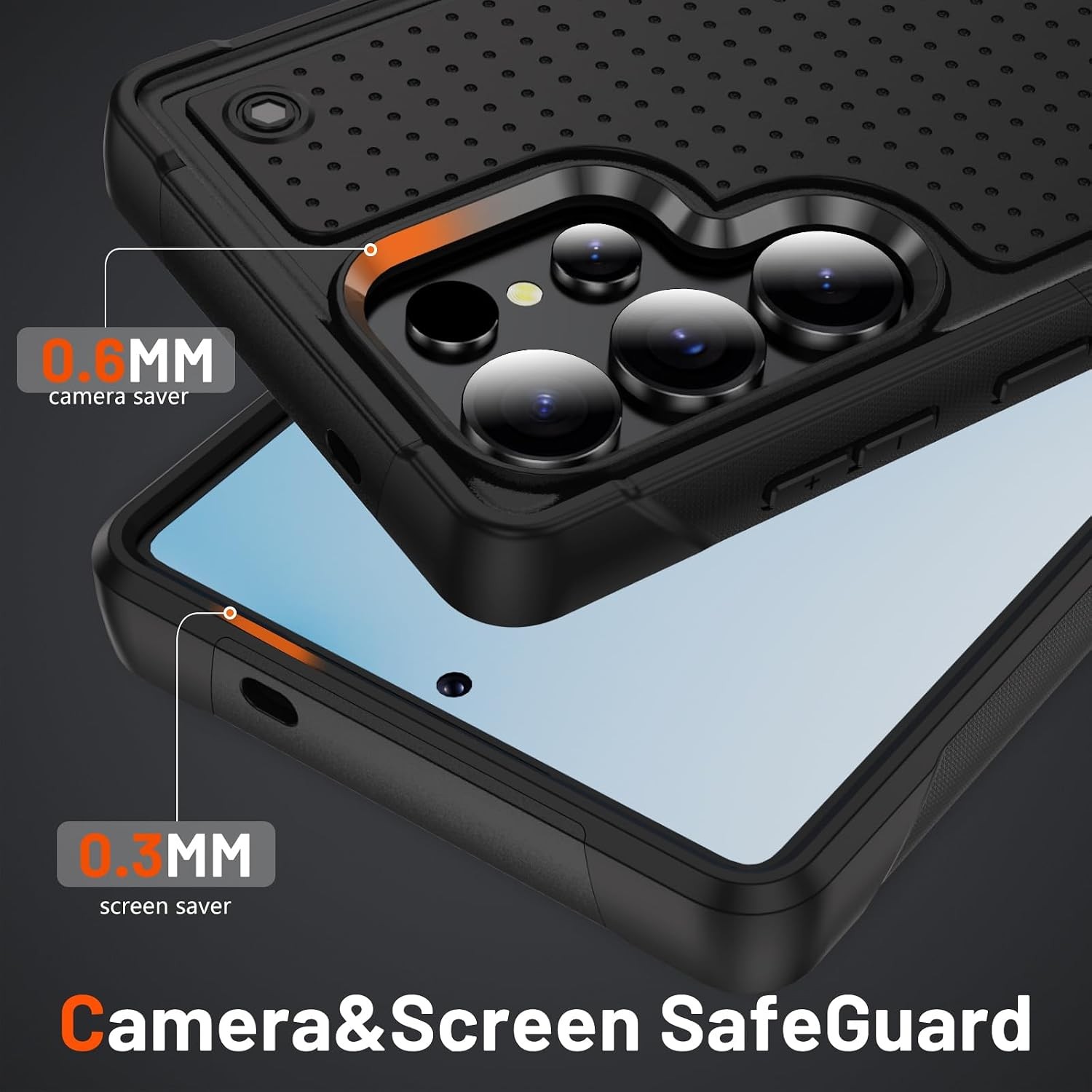 Designed for Samsung Galaxy S25 Ultra Case 2 in 1 Gift Militay Grade Drop Protec