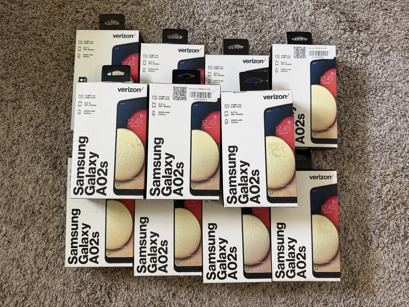 LOT 11 Samsung Galaxy A02s – 32 GB – Black (Verizon Prepaid)
