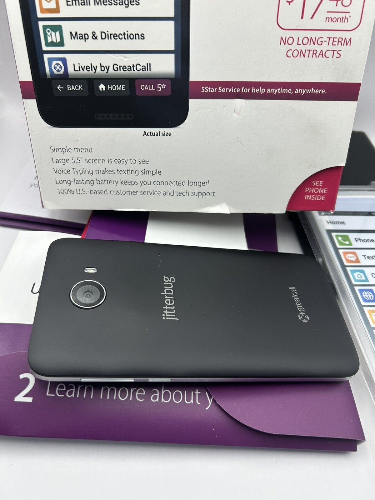 GreatCall Jitterbug Smart 2 – 16GB – Black Smartphone