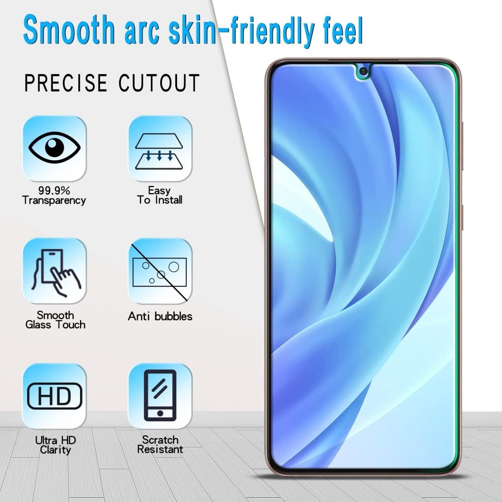 Samsung Galaxy S21 Screen Protector Tempered Glass Anti-Fall 9H Clear Saver 3Pc