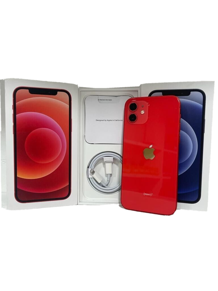 Apple iPhone 12 64GB 128GB Unlocked Bundle with MagSafe – All Colors – Excellent