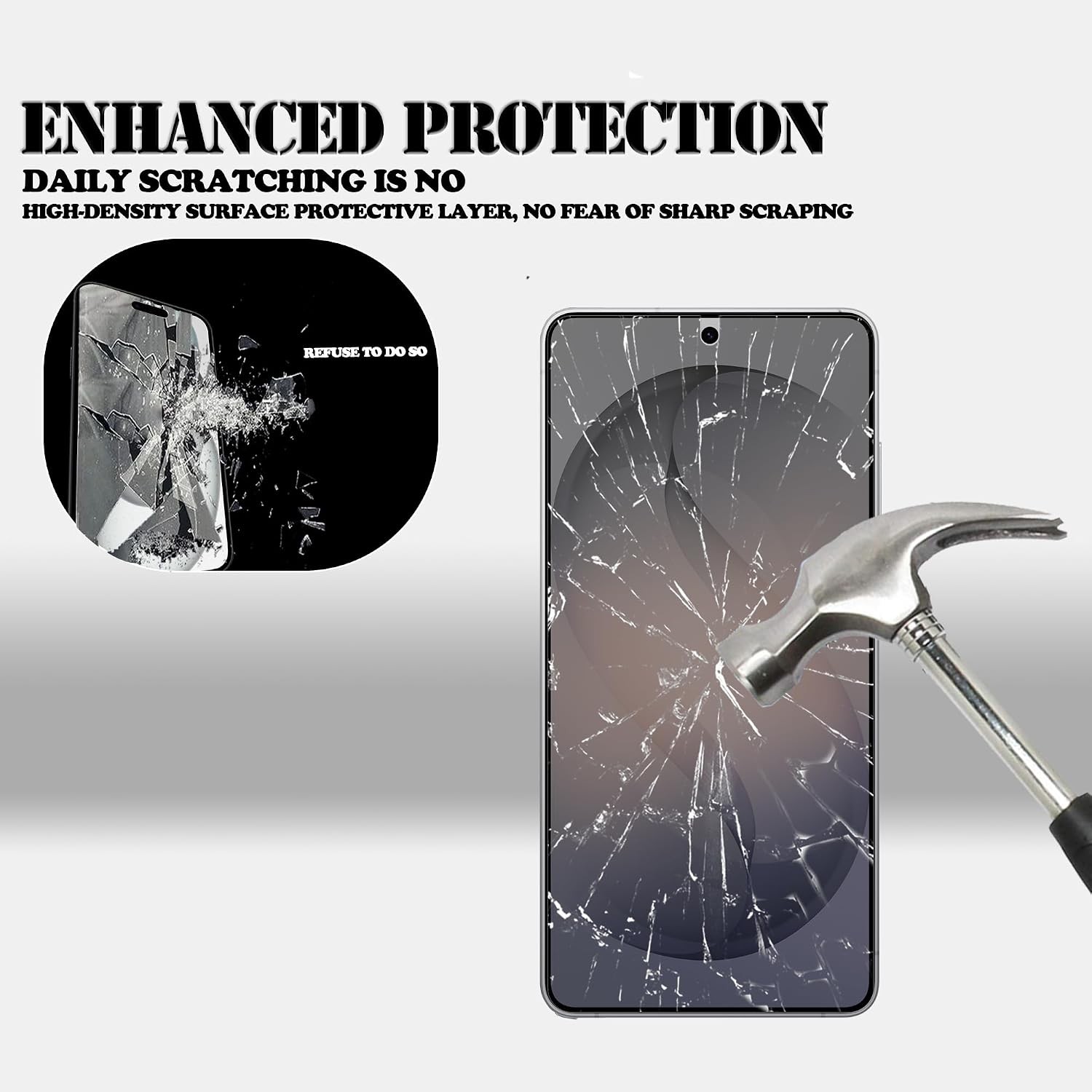 [2+2 PCS] Privacy Screen Protector & Camera Lens Protector for Samsung Galaxy S2