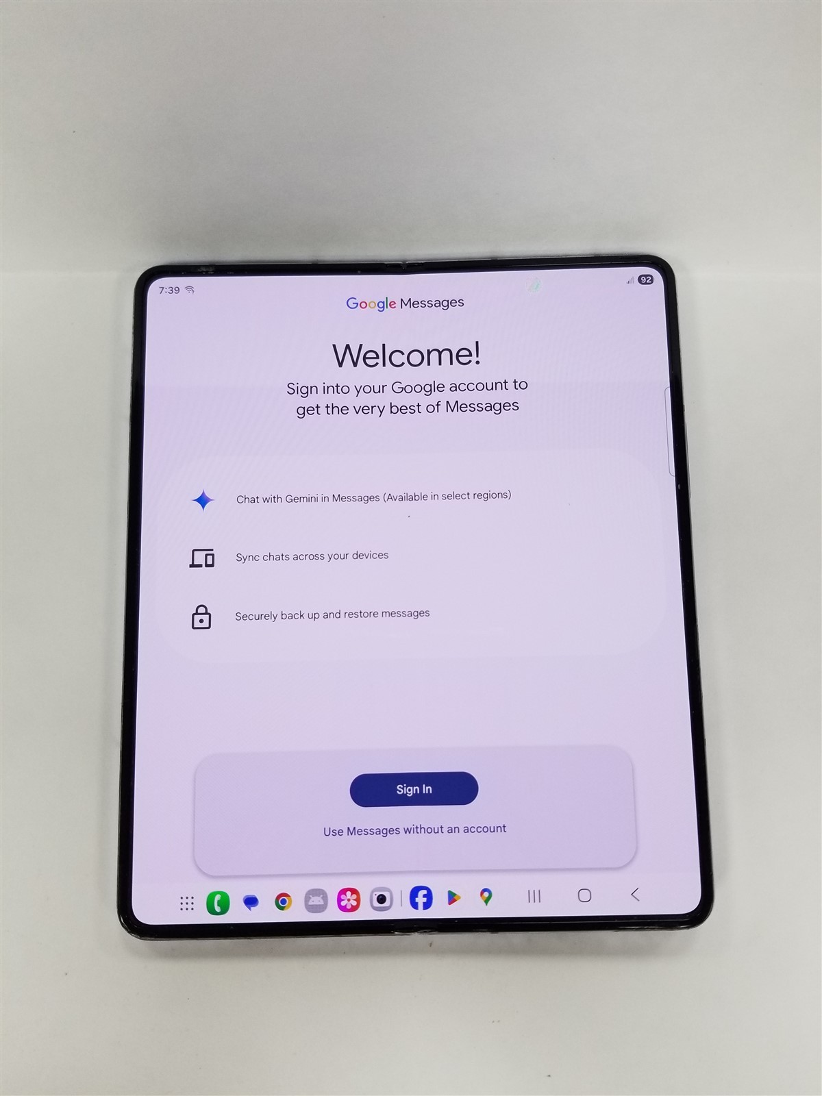 Samsung Galaxy Z Fold5 512GB Icy Blue SM-F946U (Unlocked) Fully Function DV8808