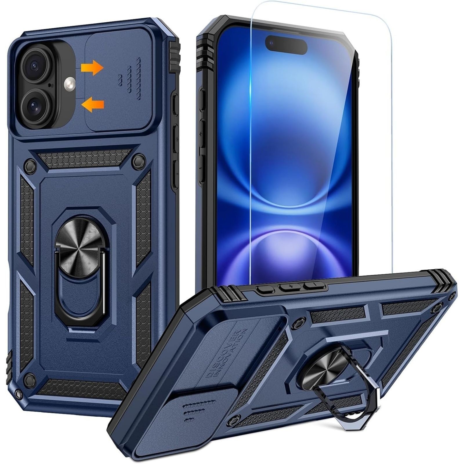 For iPhone 16 Plus Case w/ Heavy Duty Shockproof Rugged Bumper Protection Cover