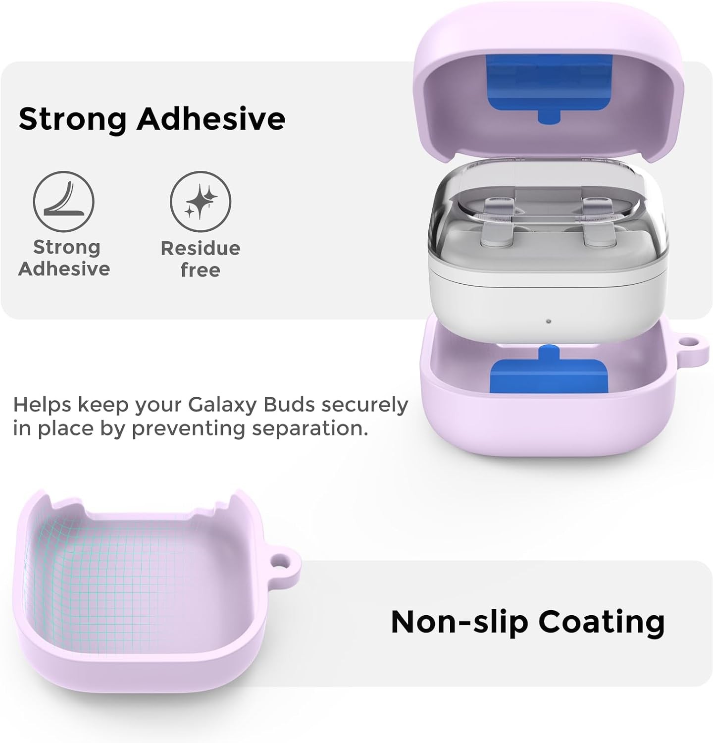 Shockproof Silicone Case Cover for Samsung Galaxy Buds4/Buds4 Pro (2026) Lavende