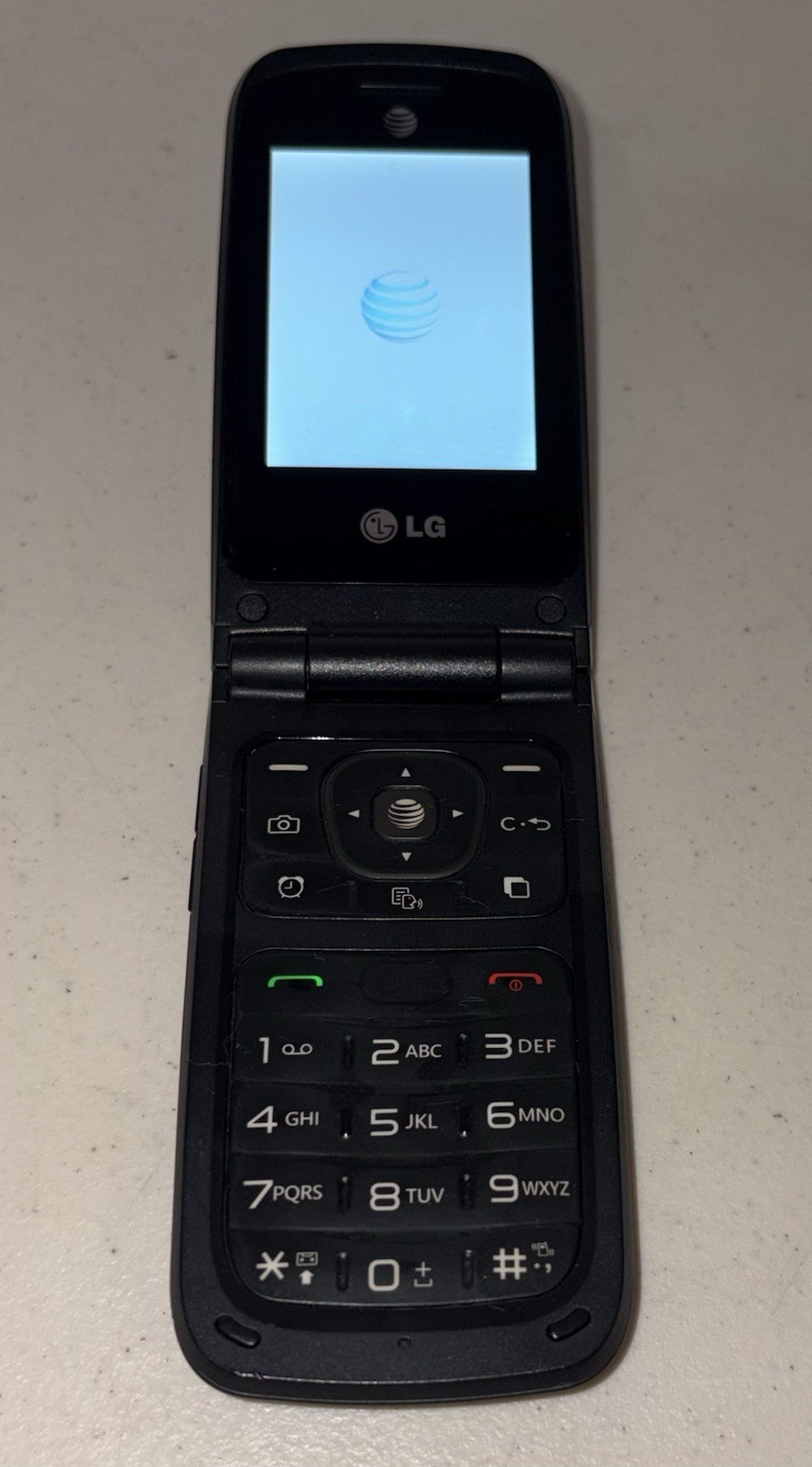 LG-A380 FLIP CELLULAR PHONE AT&T BLACK