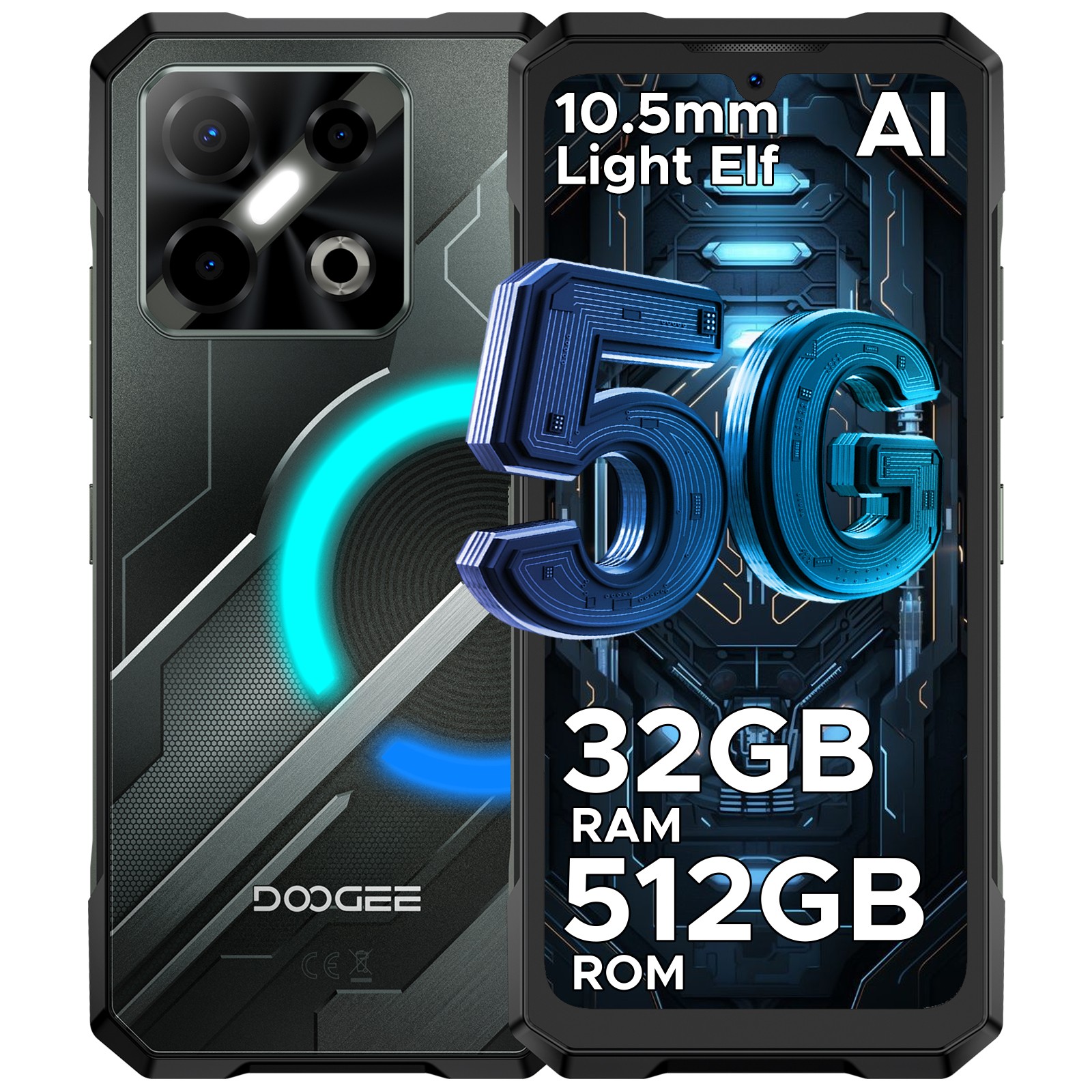 DOOGEE BladeGT PRO AI 5G Rugged Phone Unlocked cell phone 32GB+512GB Android 14