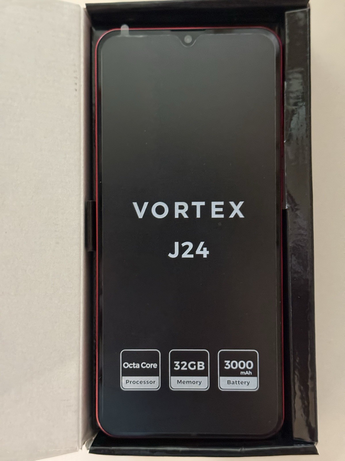 Open Box. Vortex J24 6.5” 32GB 3GB RED. Android 14 (T-mobile) Smartphone