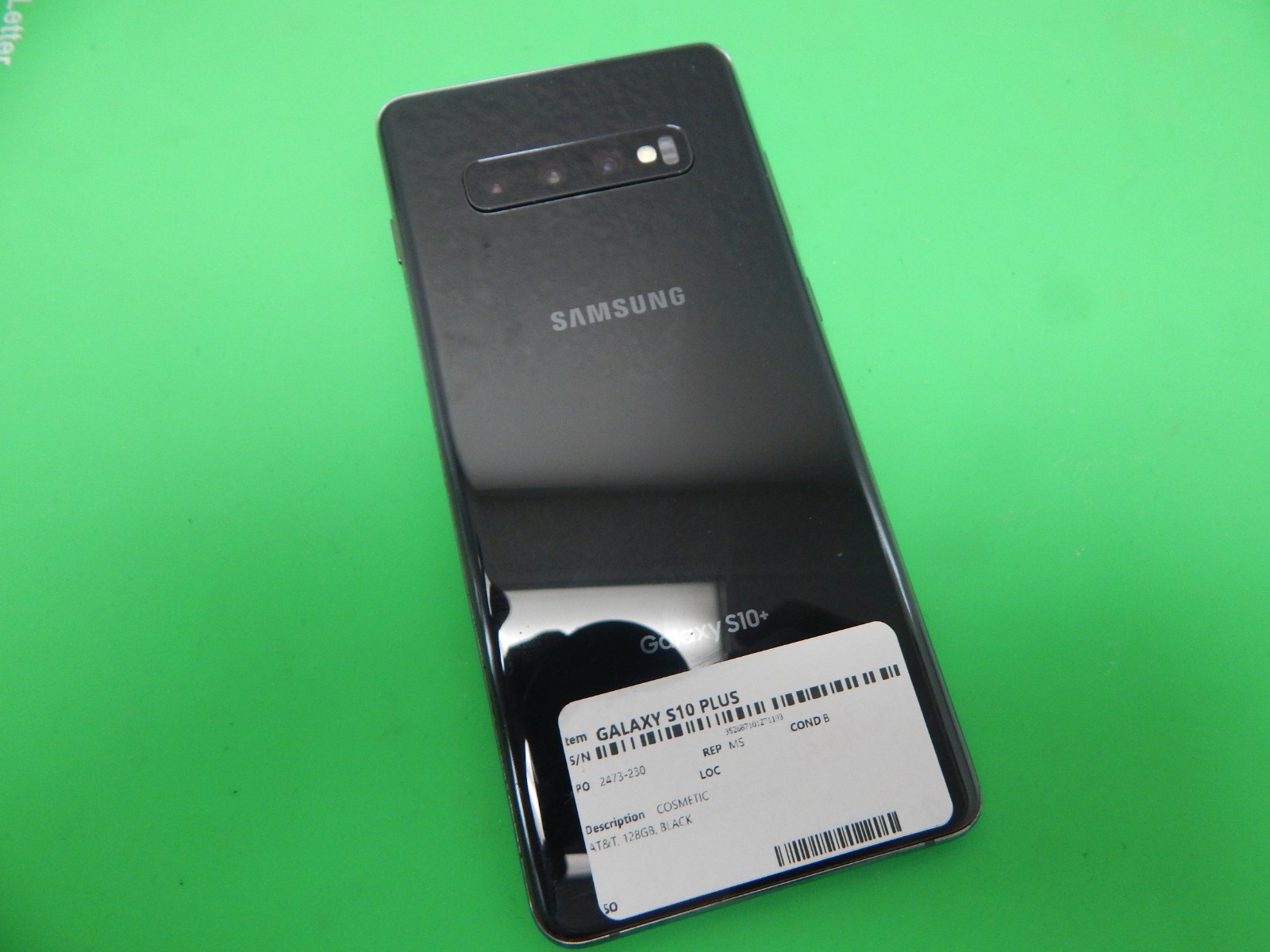 SAMSUNG GALAXY S10+ S10 Plus 128GB Black (ATT) FREE BUNDLE & SHIPPING