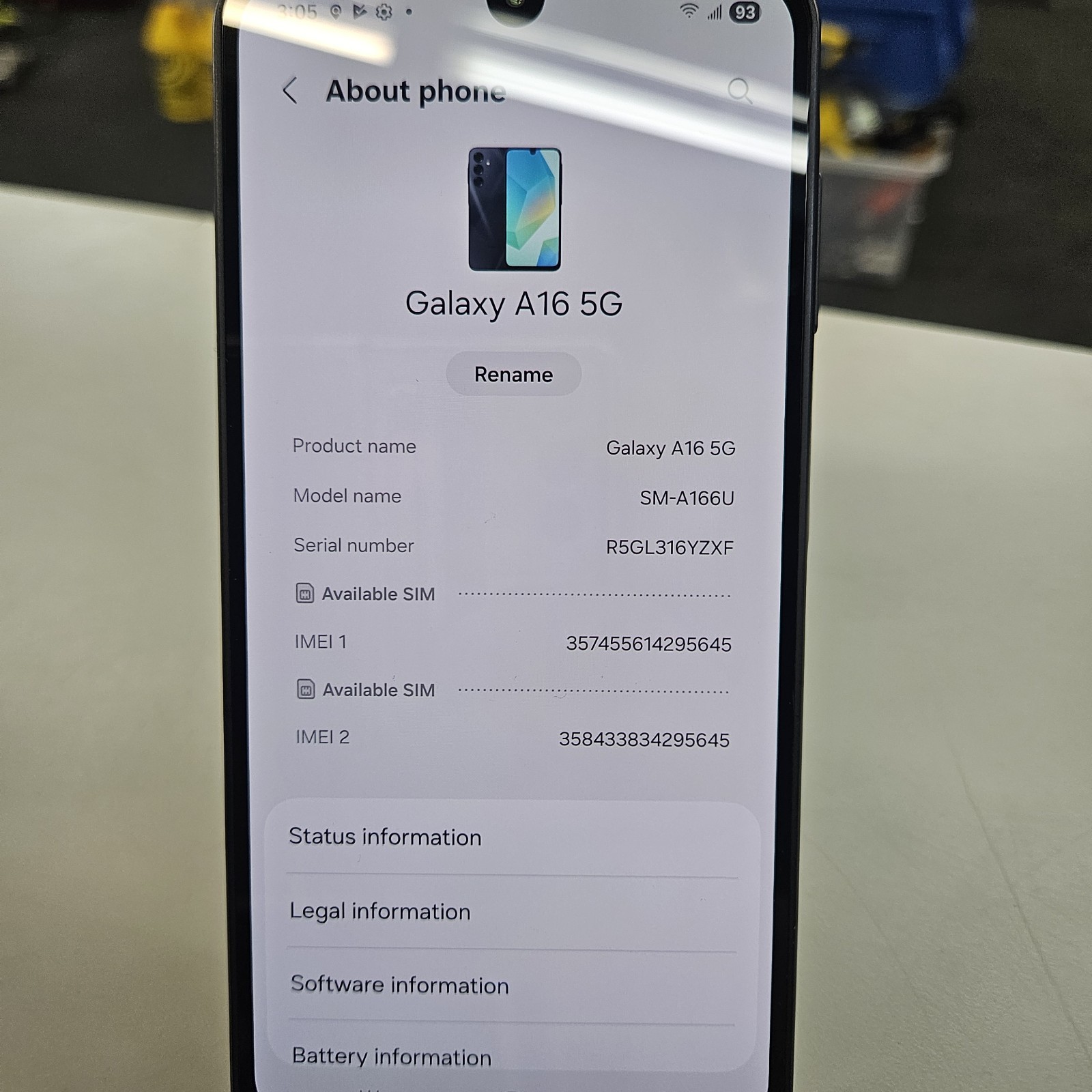 Samsung Galaxy A16 5G 128GB Blue Black – T-Mobile Locked
