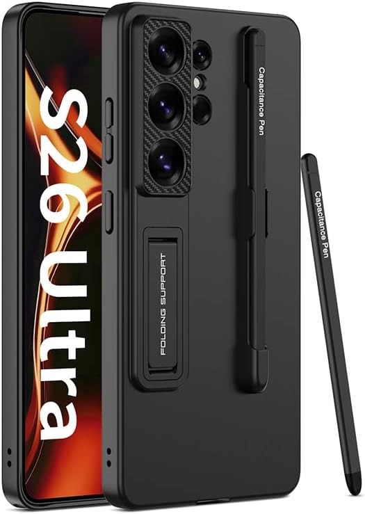 Case for Samsung Galaxy S26 Ultra with S Pen Holder and Adjustable Kickstand